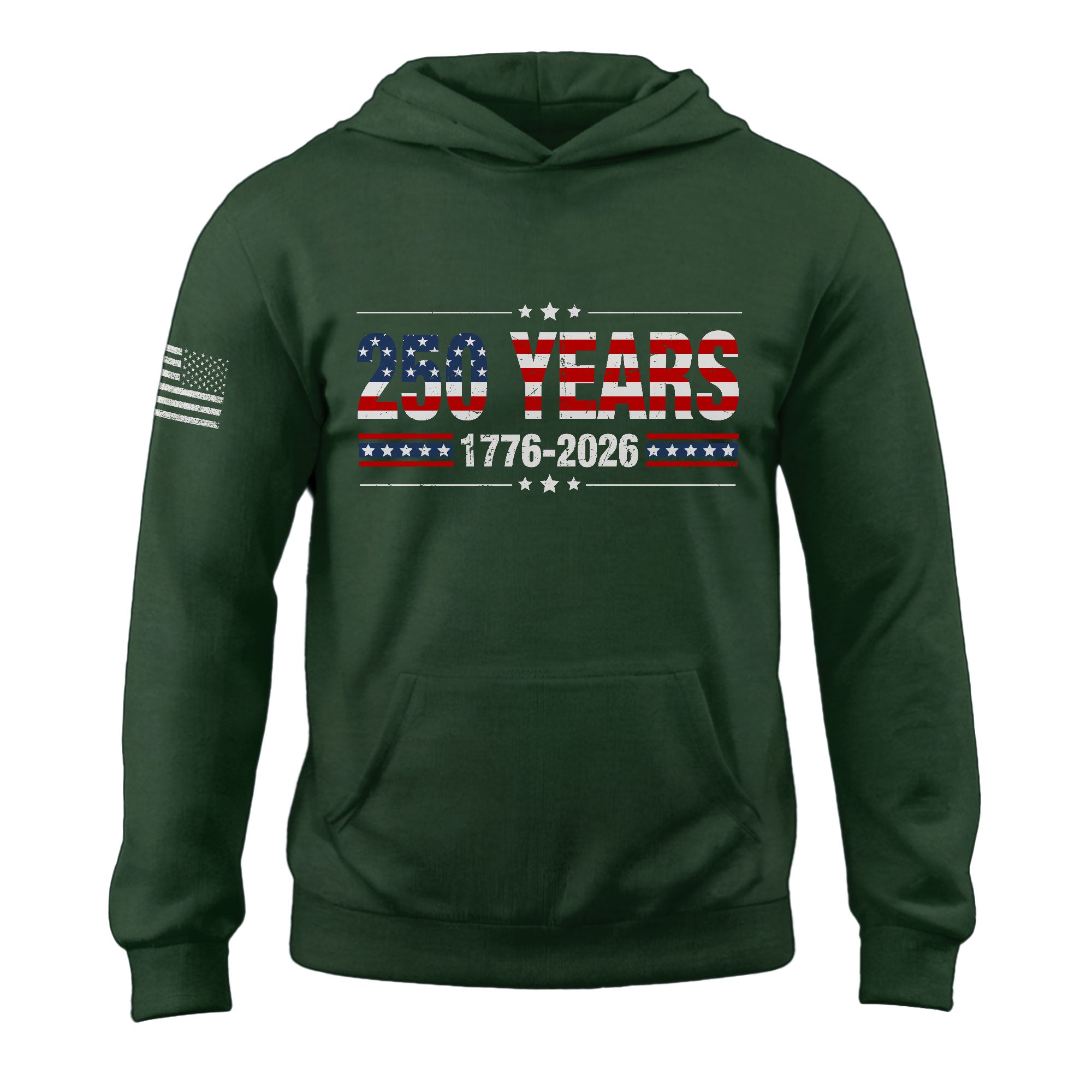 USA 250th Anniversary Hoodie 250 Years 1776-2026 American Flag Vintage Heritage