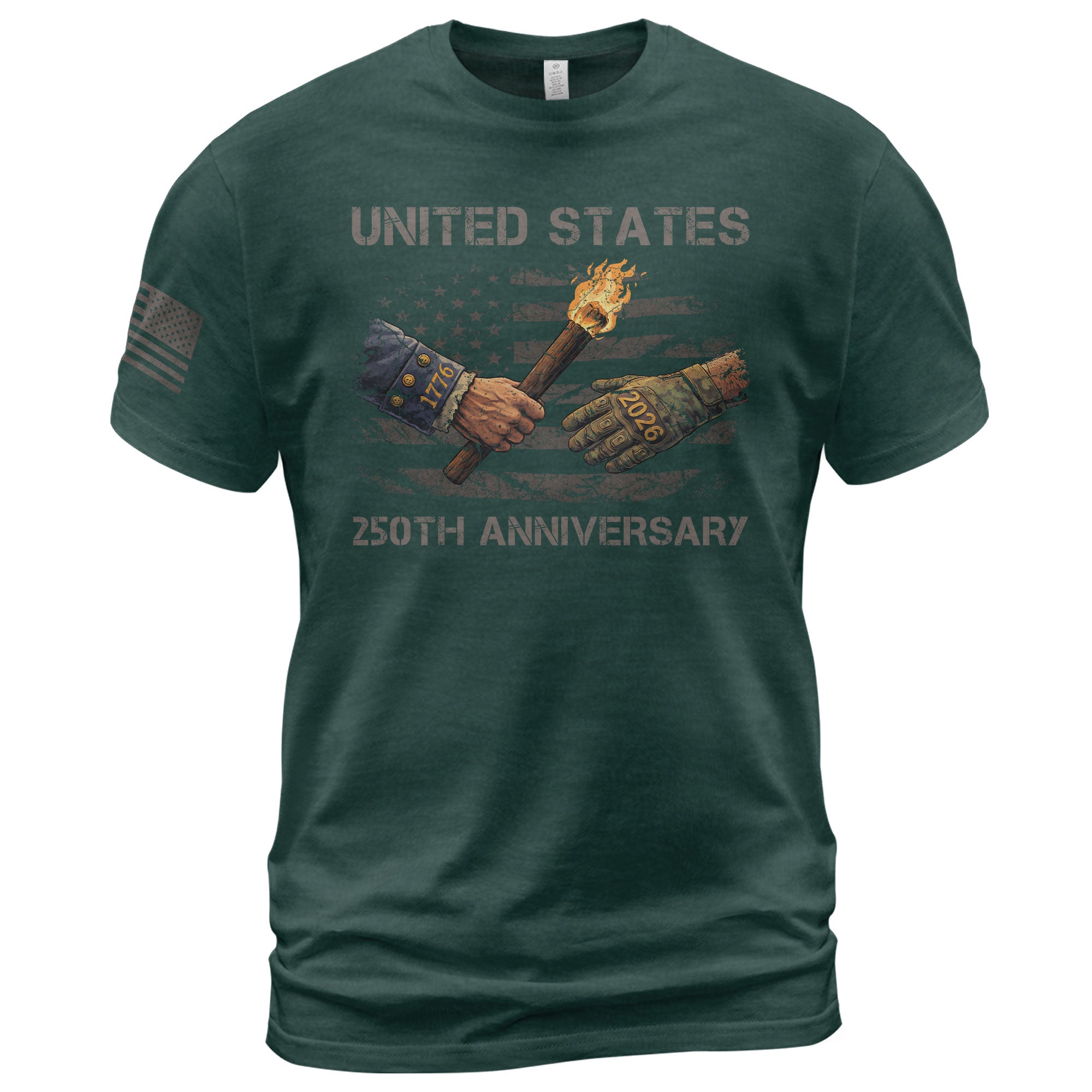 USA 250th Anniversary Semiquincentennial 250 Years Shirt 1776-2026 Past and Present Torch of Freedom Patriotic