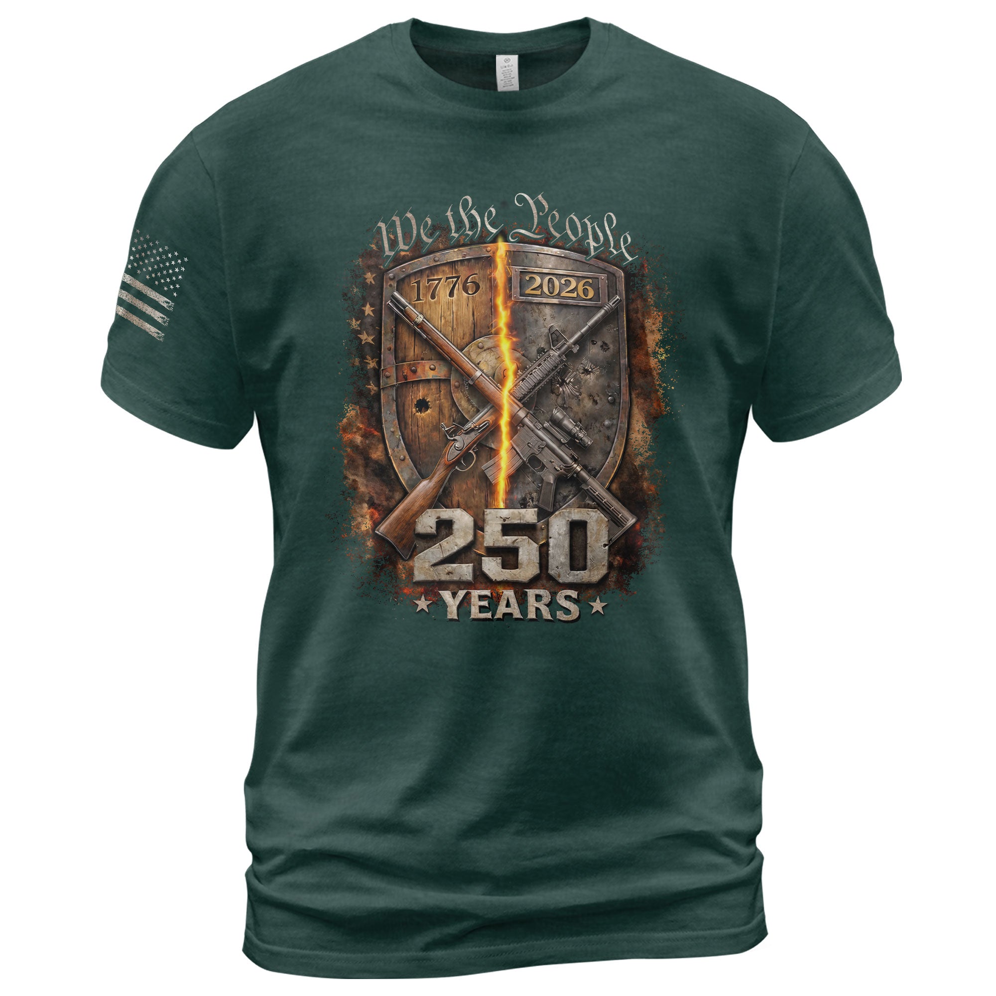 USA 250th Anniversary Semiquincentennial 250 Years Shirt 1776-2026 Forged in Liberty We The People Mental Strength Patriotic