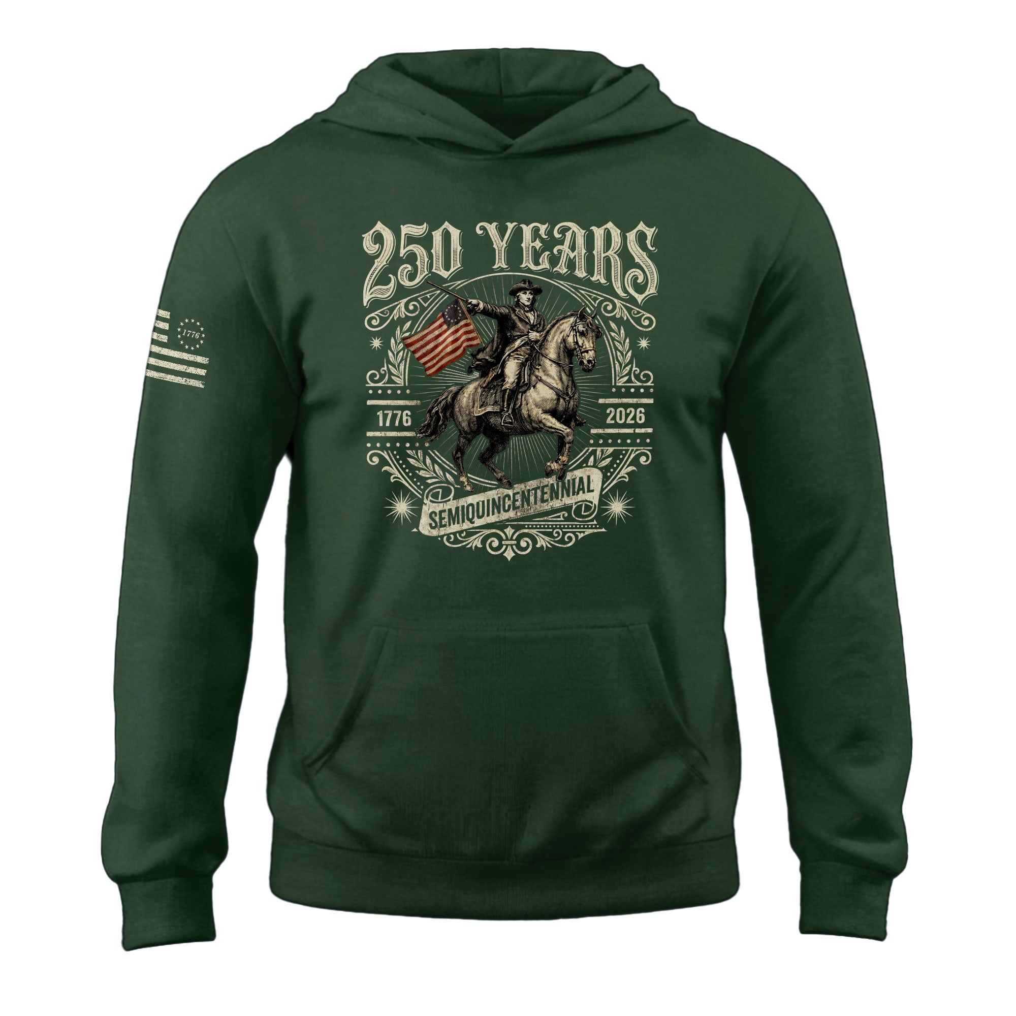 USA Semiquincentennial 250 Years Hoodie 1776–2026 American Heritage Freedom Journey