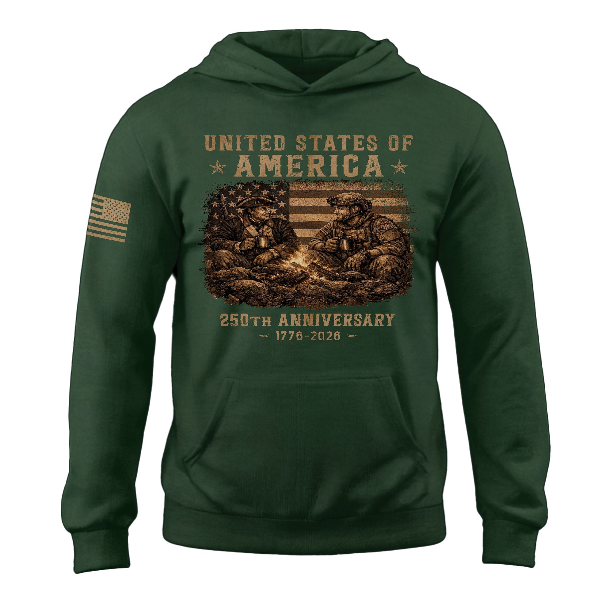 America 1776–2026 250 Years Anniversary Hoodie, Classic American History Celebration Hoodie Unisex