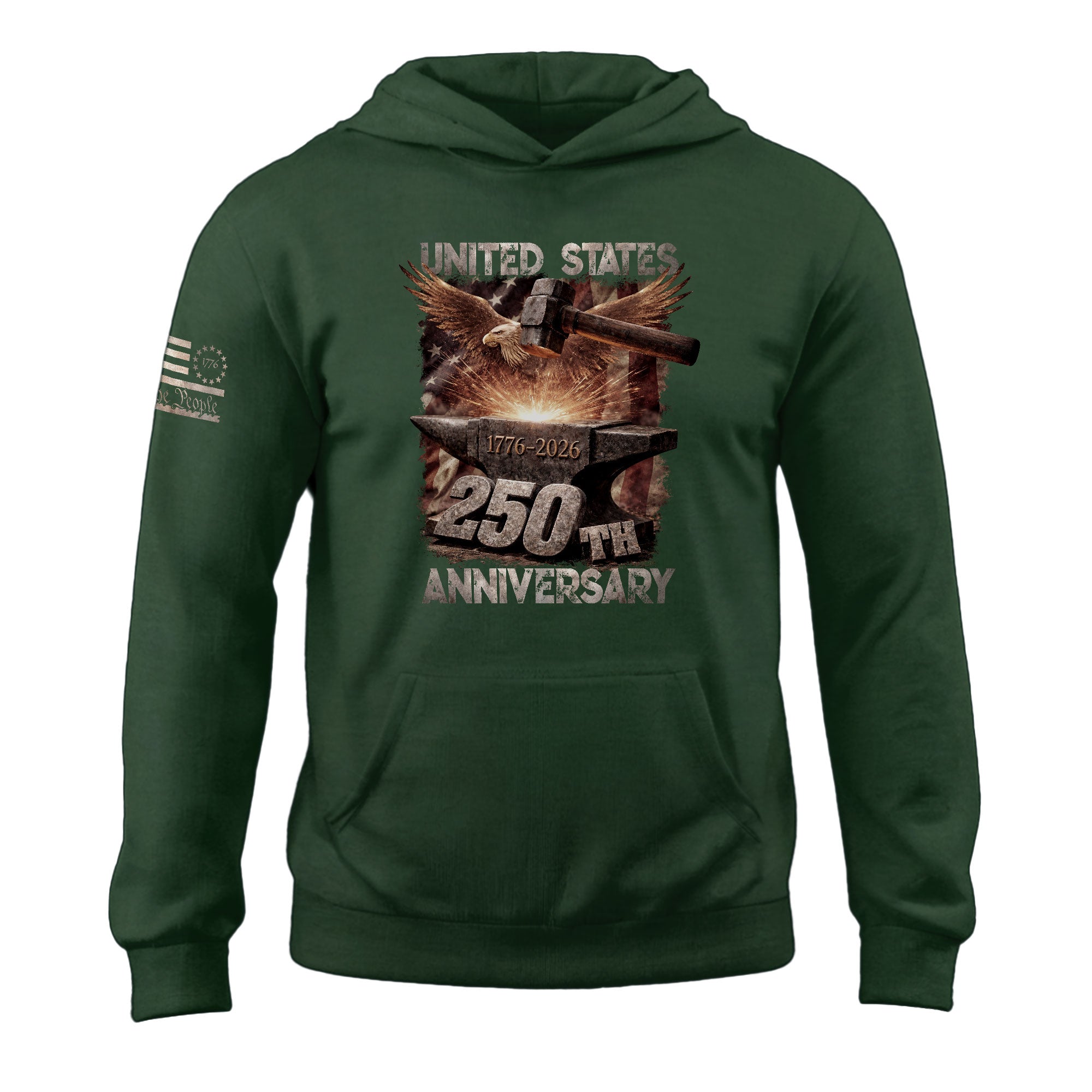 USA 250 Years Anniversary Hoodie 1776–2026, Vintage American Heritage Freedom Hoodie for Men and Women