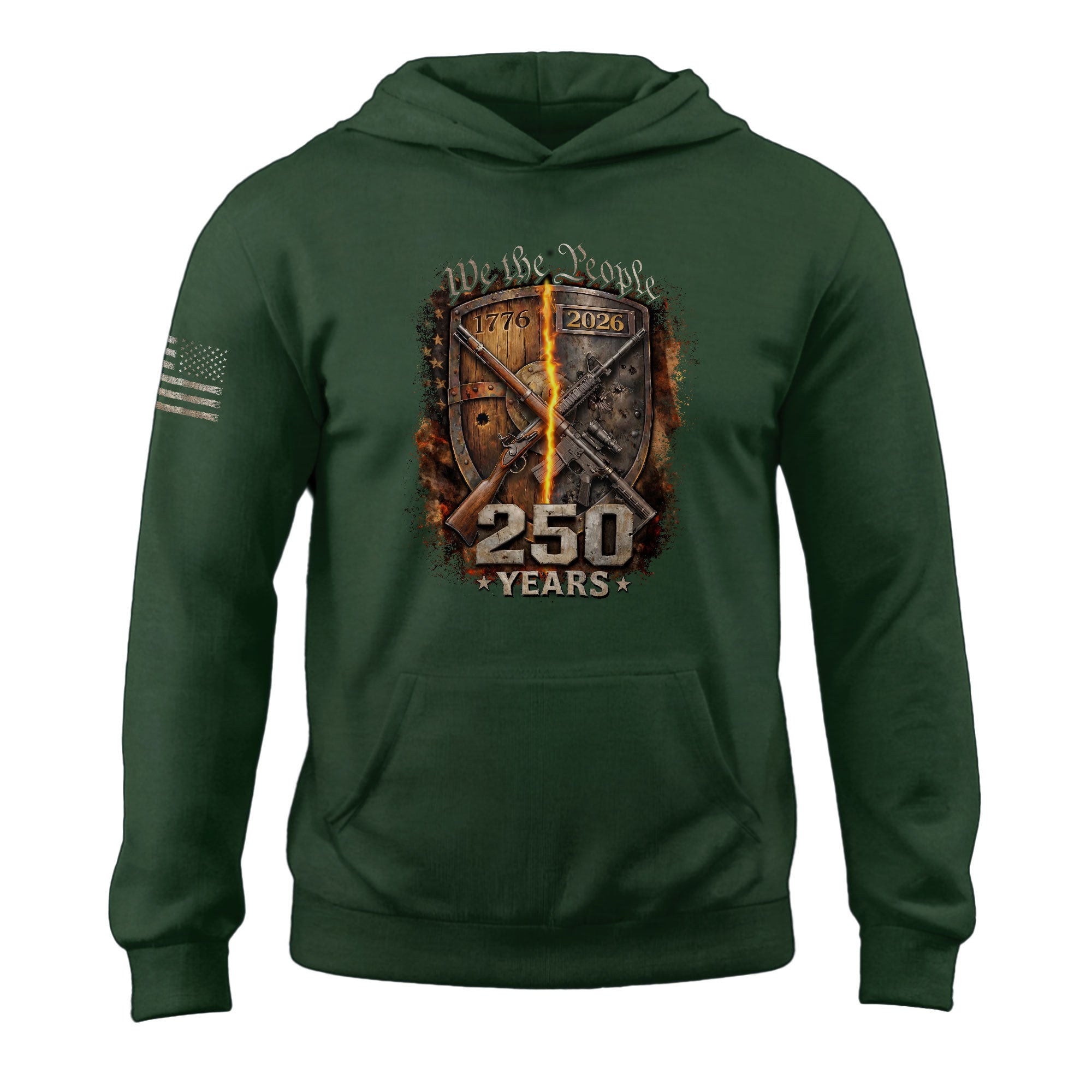 USA 1776–2026 250th Anniversary Hoodie, Patriotic American Legacy Celebration Hoodie