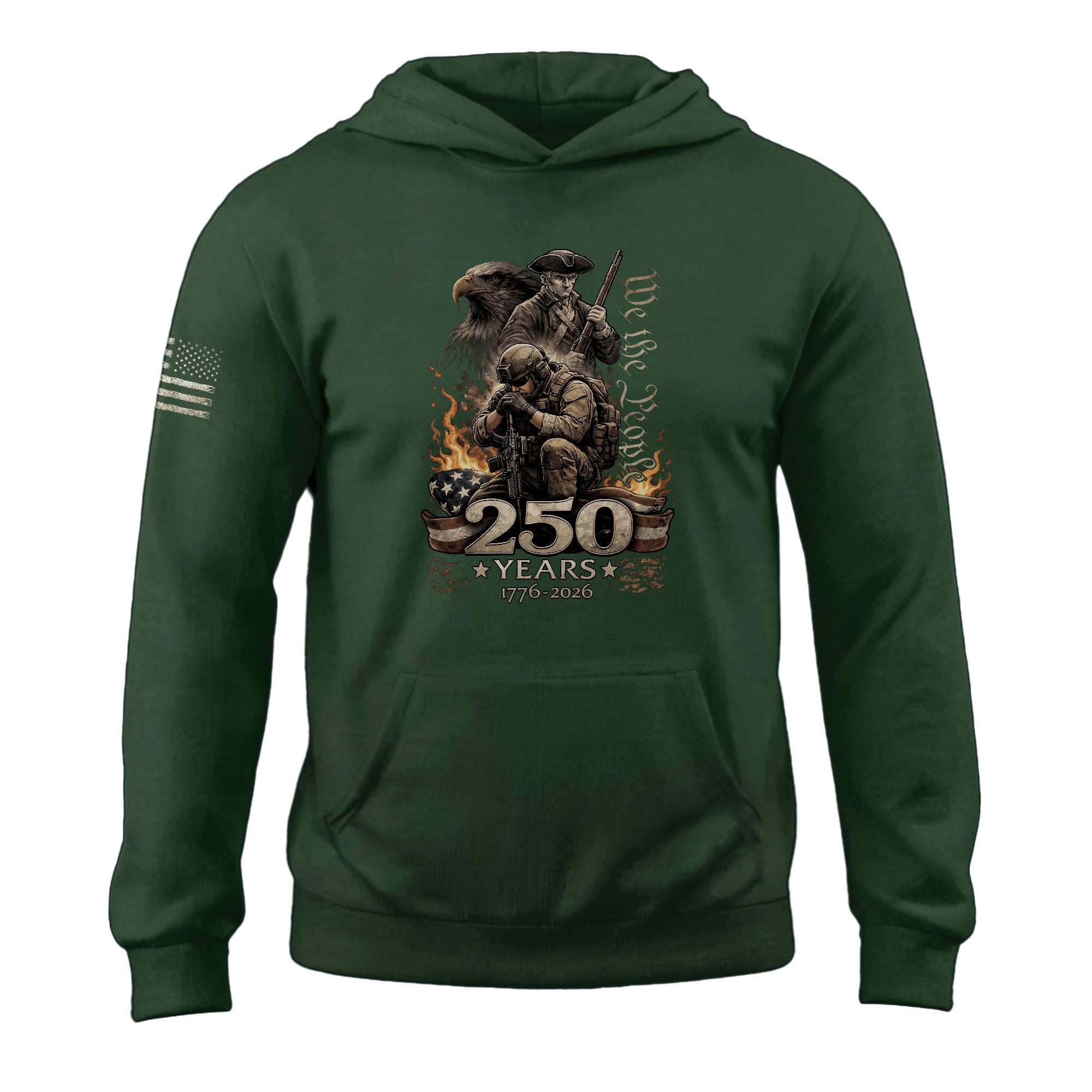 USA 1776–2026 250th Anniversary Hoodie, Timeless American Heritage Celebration Apparel