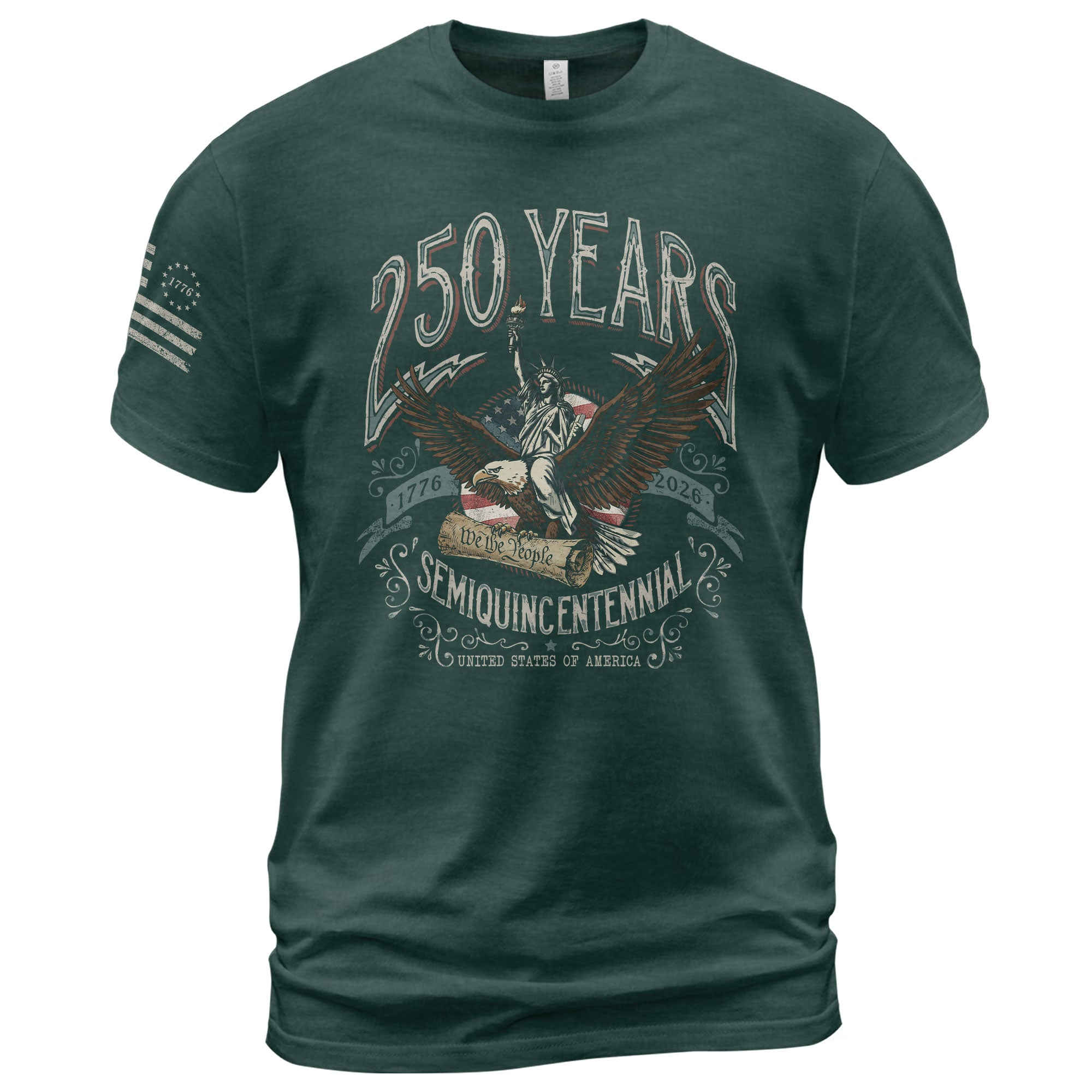USA 250th Anniversary Shirt 1776–2026 Semiquincentennial Past and Present Torch of Freedom