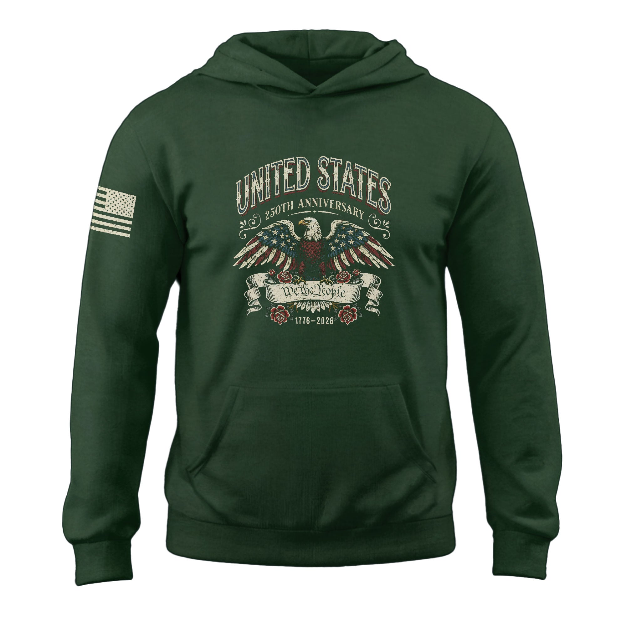 USA Semiquincentennial 250 Years Hoodie 1776–2026, Patriotic American Heritage Design