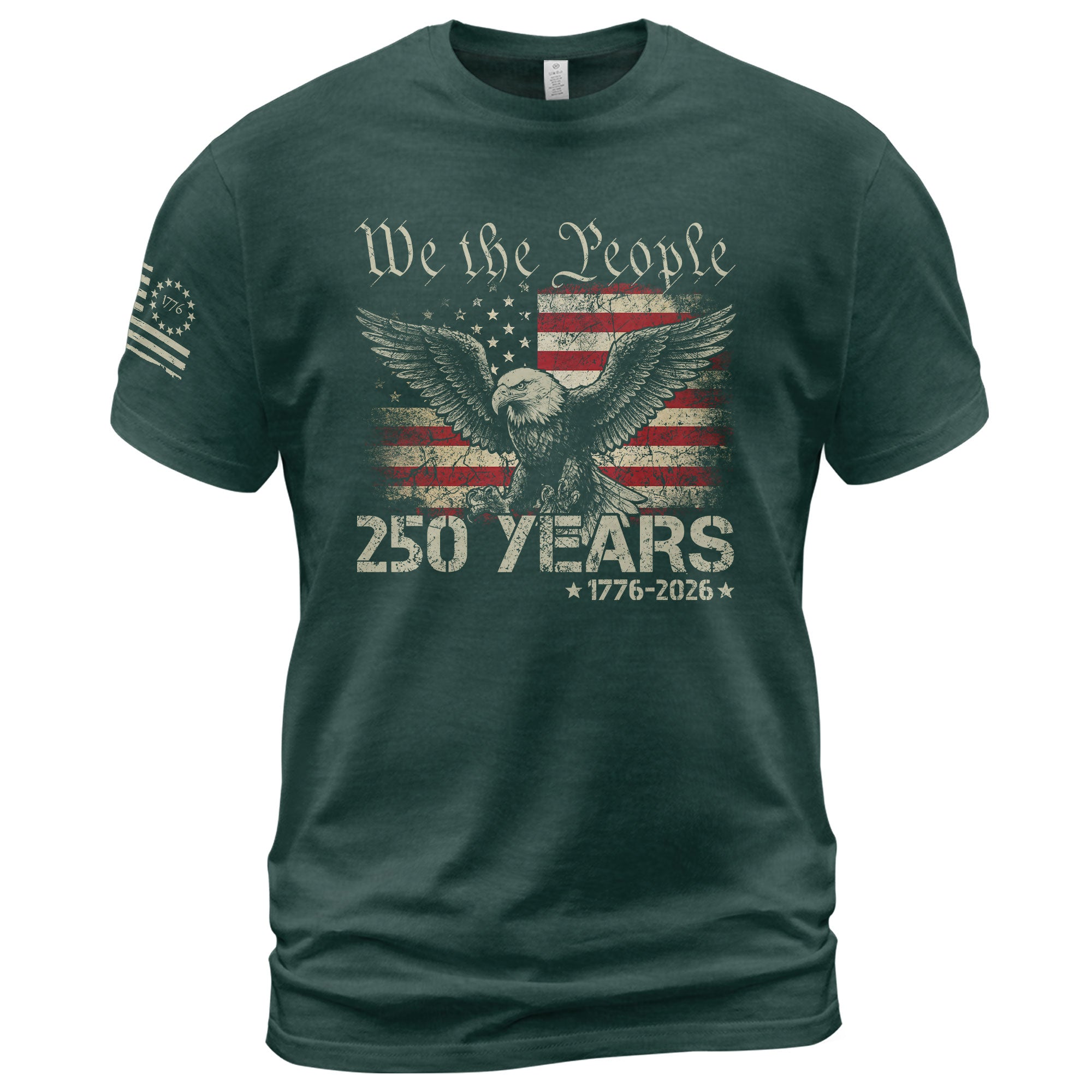 USA 250th Anniversary T-Shirt 250 Years Semiquincentennial 1776-2026 Winged Eagle Distressed Flag Patriotic