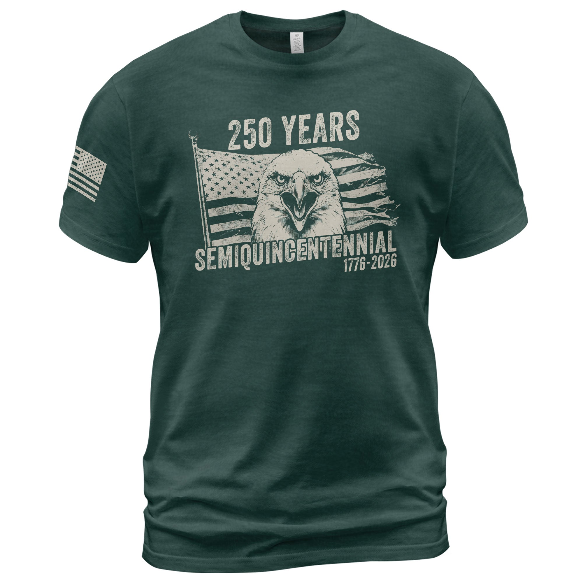 American Heritage 250th Anniversary T-Shirt - USA 250 Years Semiquincentennial 1776-2026 Patriotic Eagle & Flag Men’s Tee