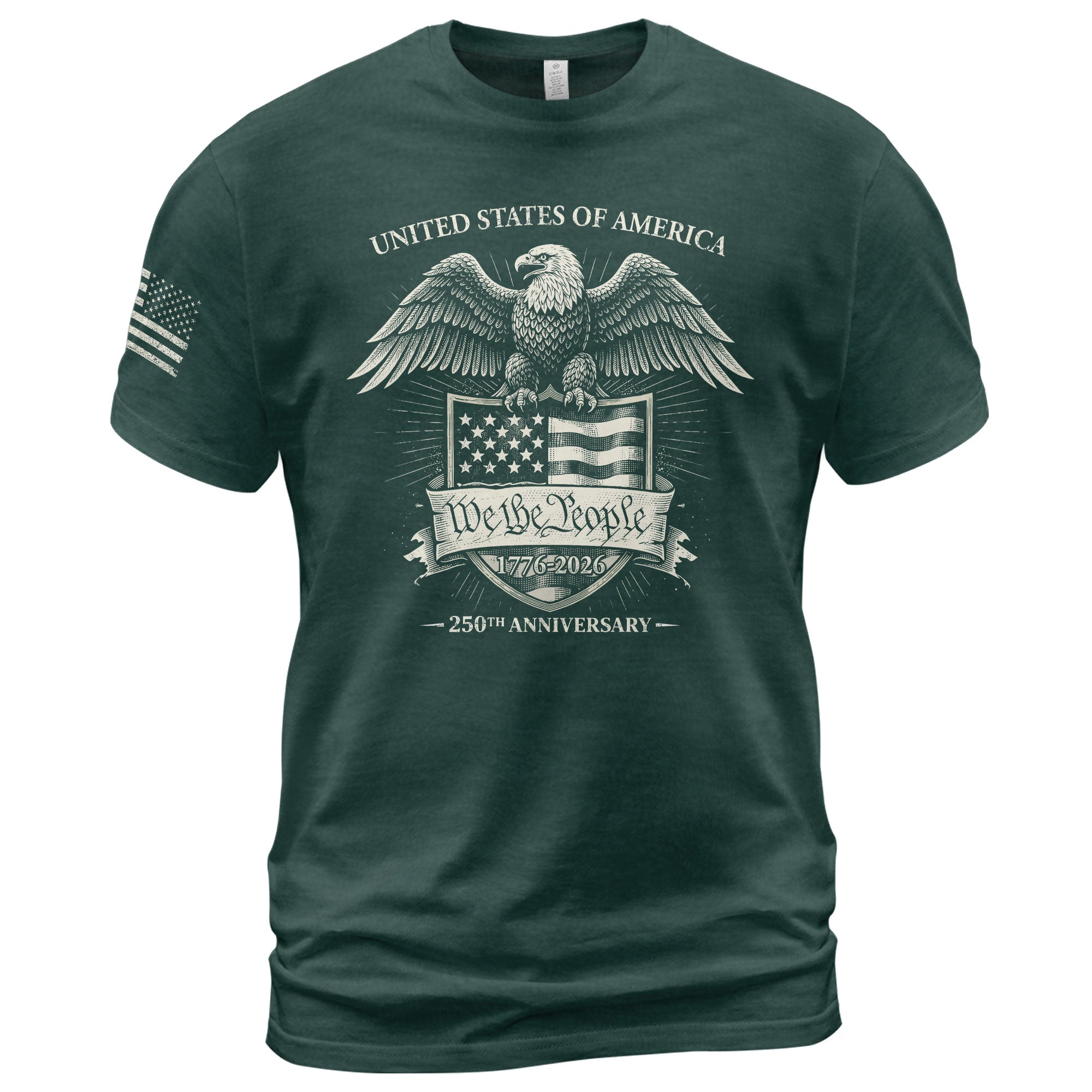 USA 250 Years Freedom Shirt 1776-2026 We The People American Eagle Shield Semiquincentennial Patriotic