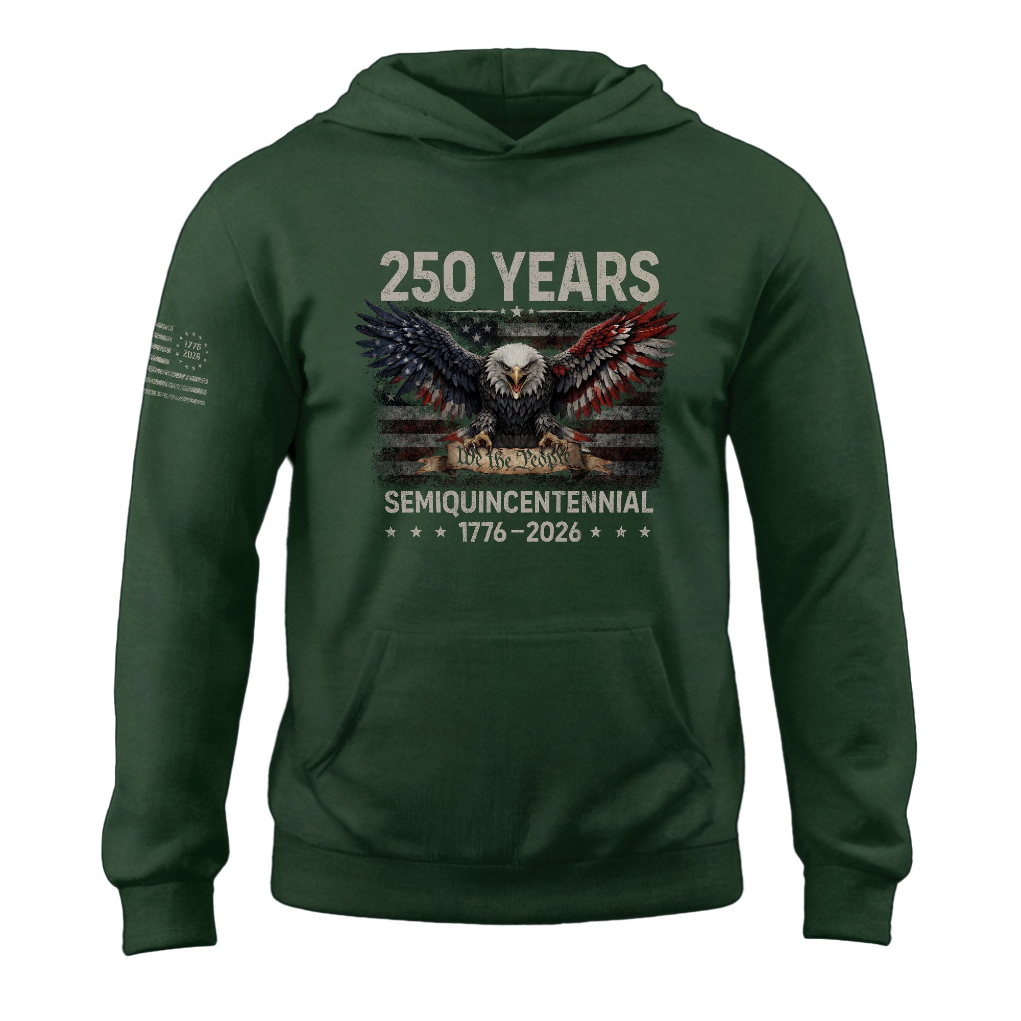 America 250th Anniversary Hoodie - Semiquincentennial 1776-2026 Patriotic We The People Mens Hoodie