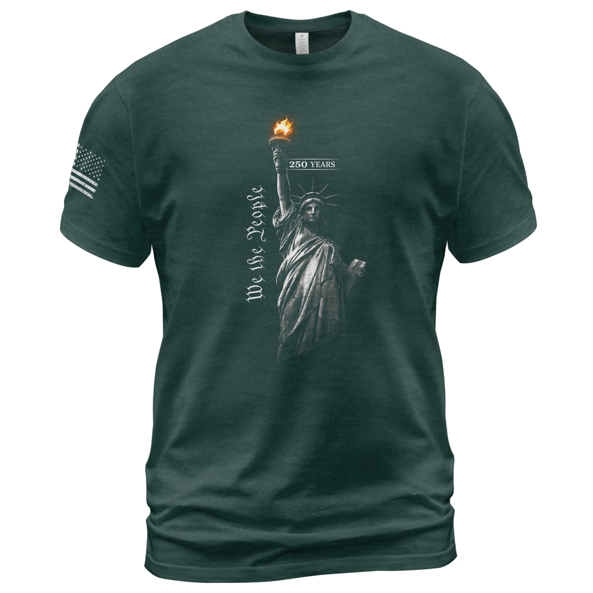 America 250th Anniversary T-Shirt - 1776-2026 Statue of Liberty Freedom Tee, 250 Years Minimalist Patriotic Men's Shirt