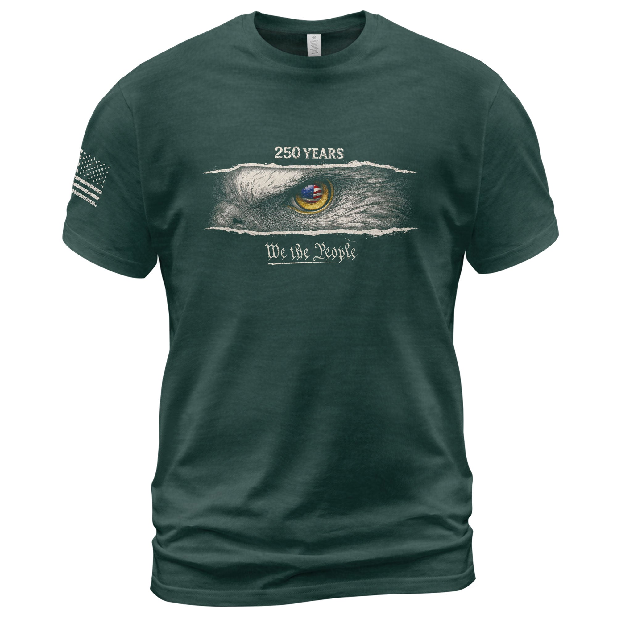America 250th Anniversary Shirt - Eagle Eye We The People T-Shirt, 1776-2026 250 Years Patriotic Men's Tee