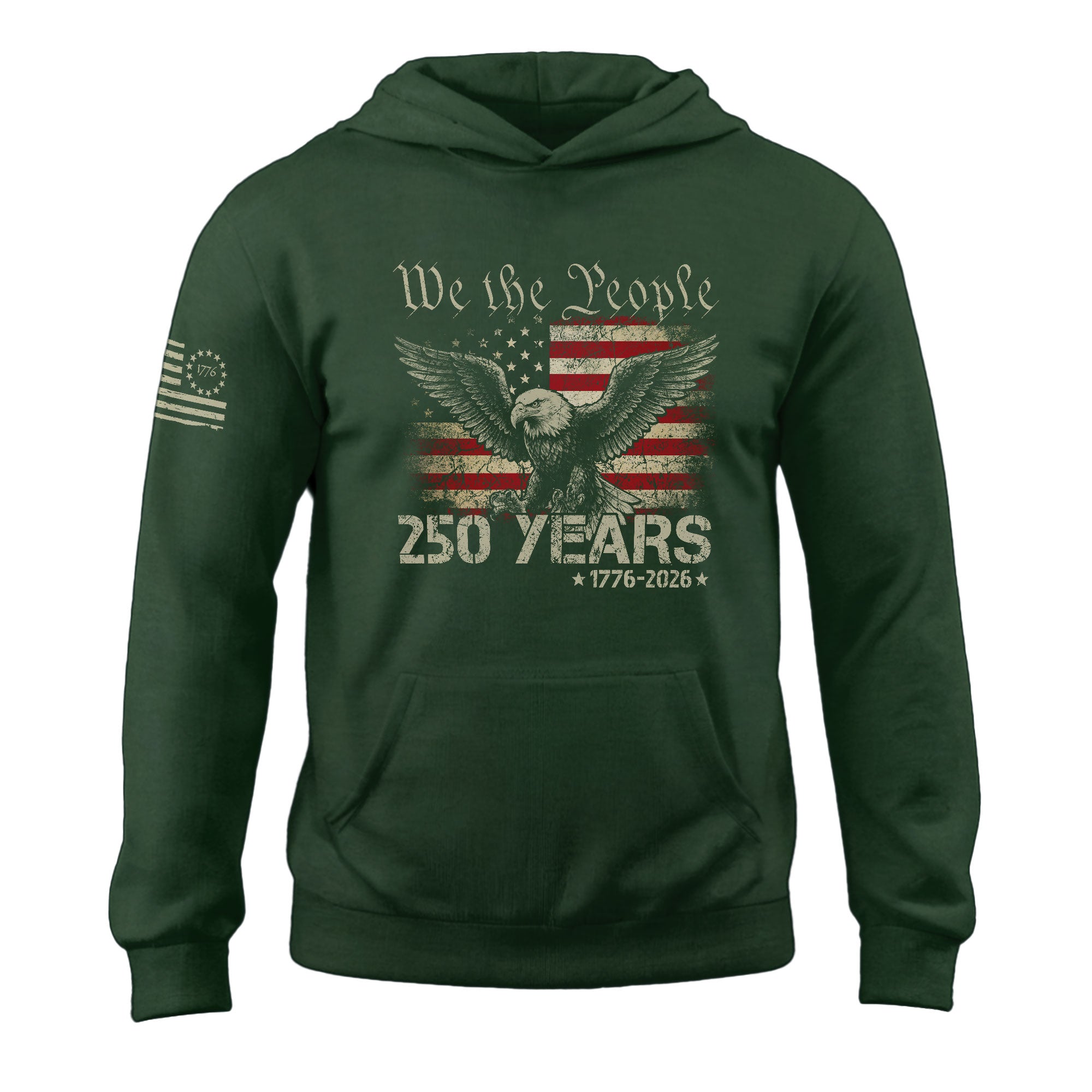 America 250th Anniversary 1776-2026 Semiquincentennial Hoodie – We The People Eagle Flag Patriotic Men’s Hoodie