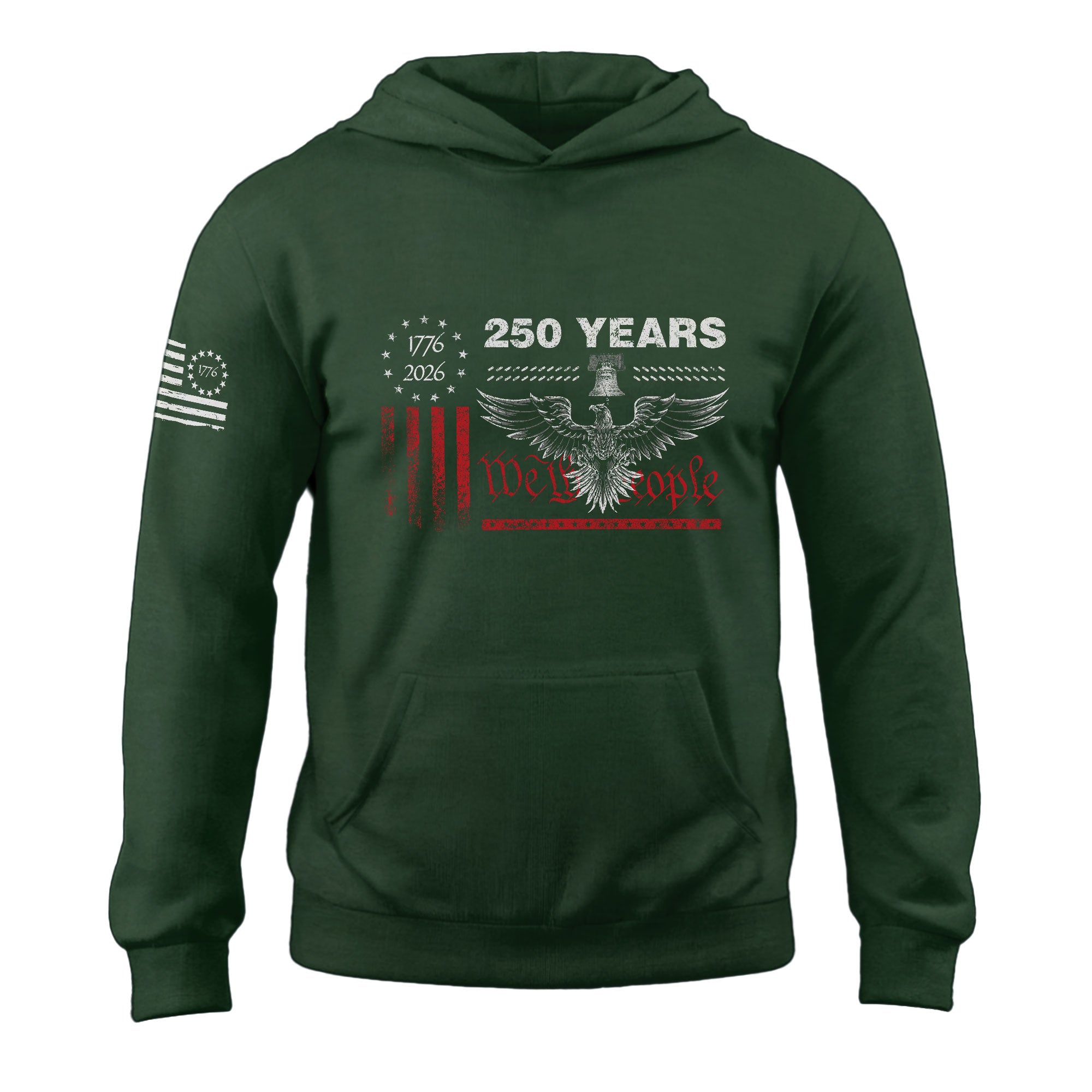 USA 250th Anniversary 1776-2026 Semiquincentennial Hoodie – We The People Eagle Patriotic Flag 250 Years Freedom Apparel