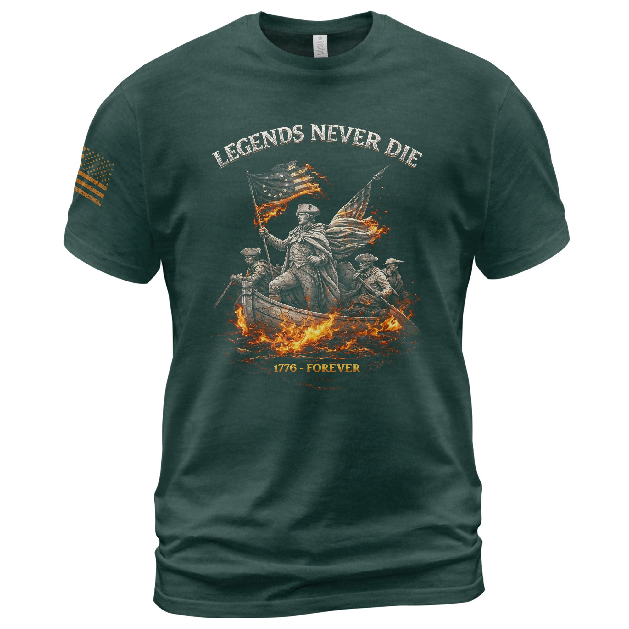 America 250th Anniversary 1776-2026 Semiquincentennial T-Shirt – Legends Never Die George Washington Retro Patriotic Shirt