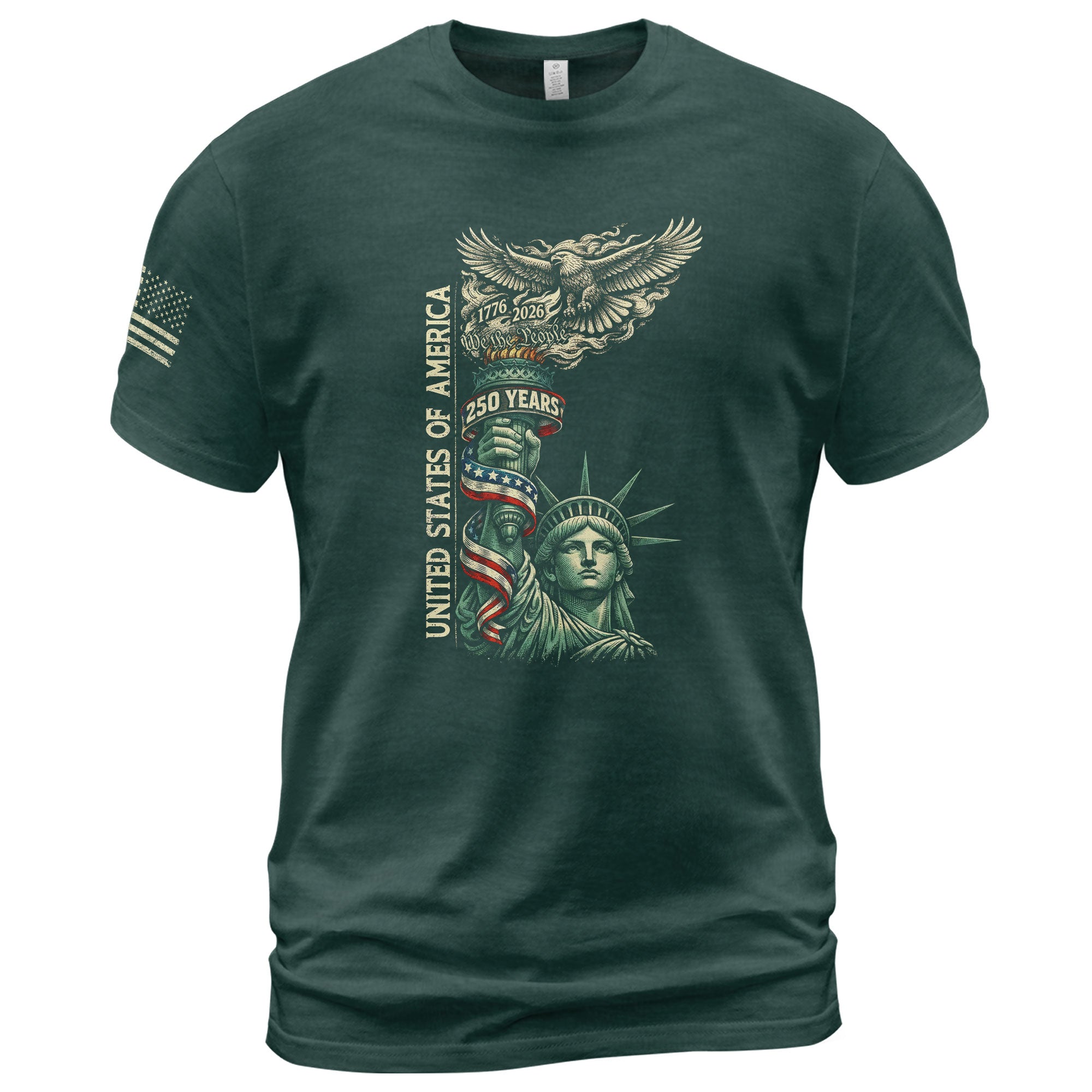 America 250th Anniversary T-Shirt 1776-2026 – Liberty Torch & Eagle Heritage Tee