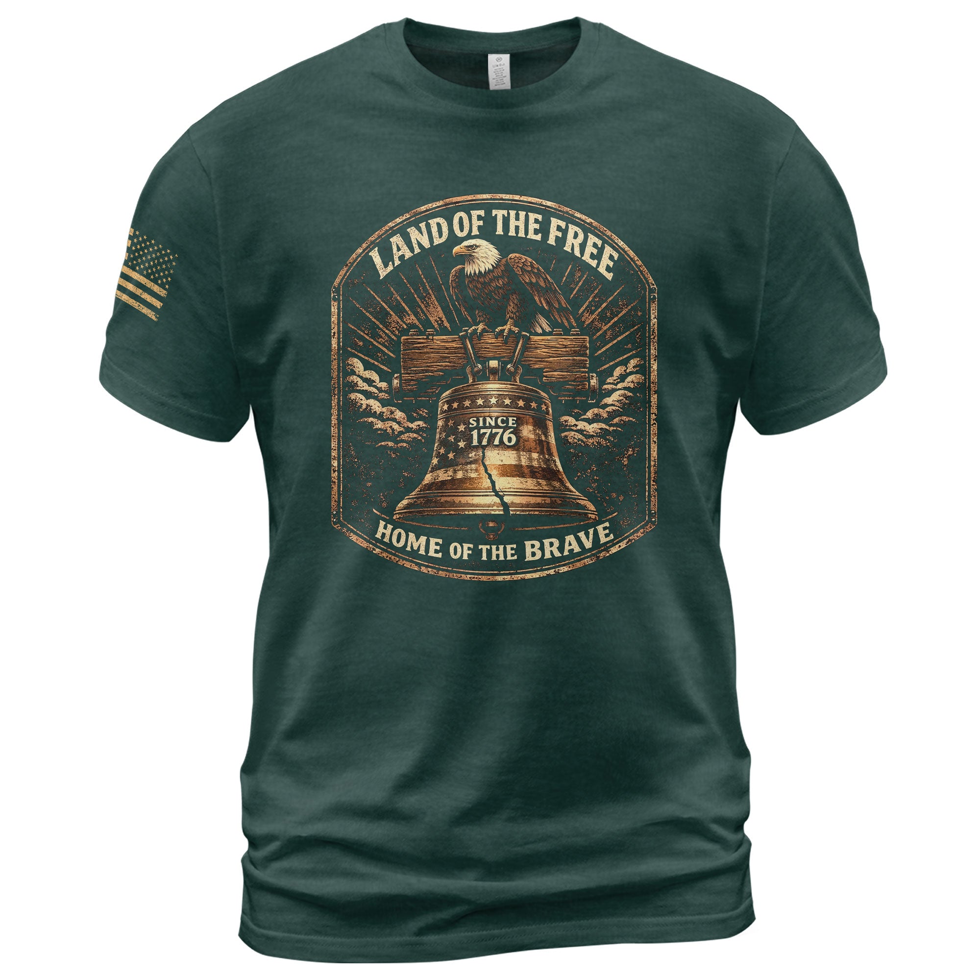 Land of the Free Since 1776 Semiquincentennial Patriotic Shirt Liberty Bell Eagle 250 Years Tribute