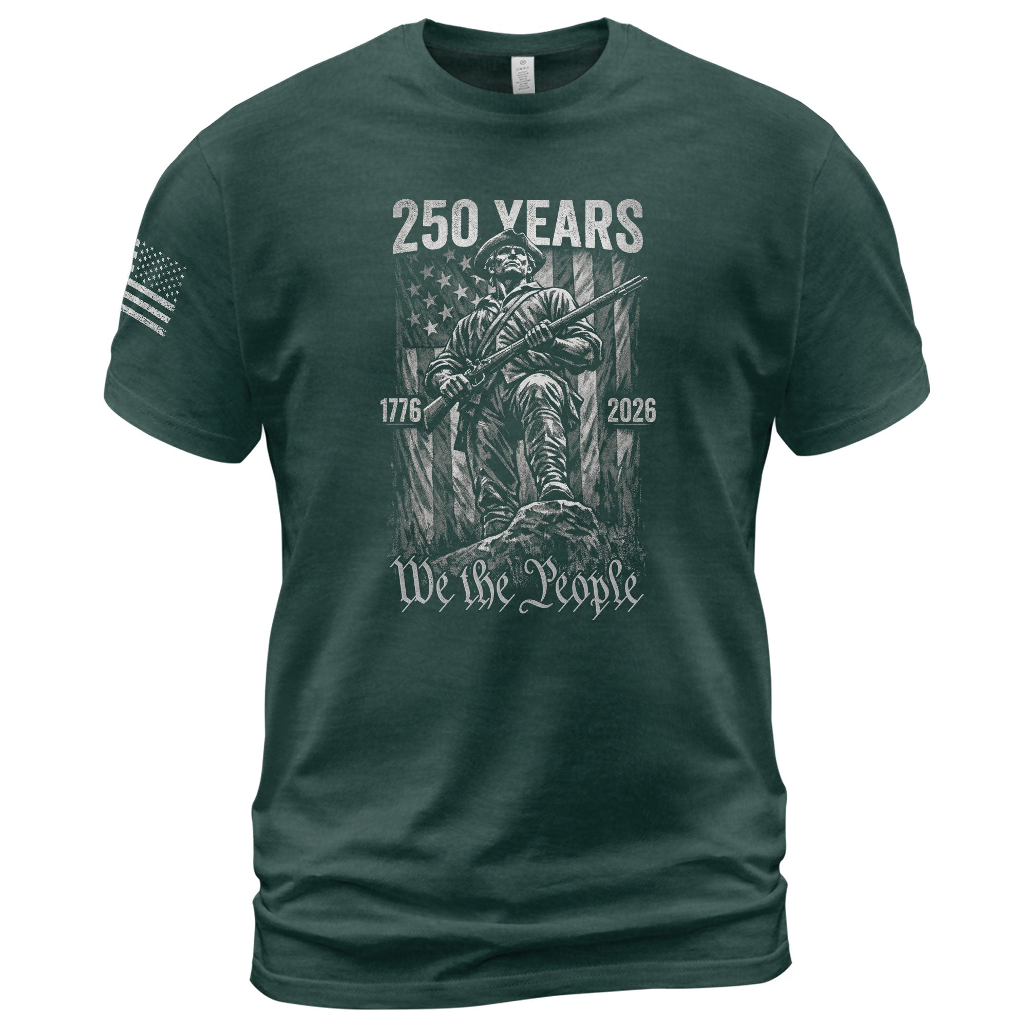 American Revolution 250th Anniversary 1776-2026 T-Shirt – We The People Minuteman Patriotic USA 250 Years Tee