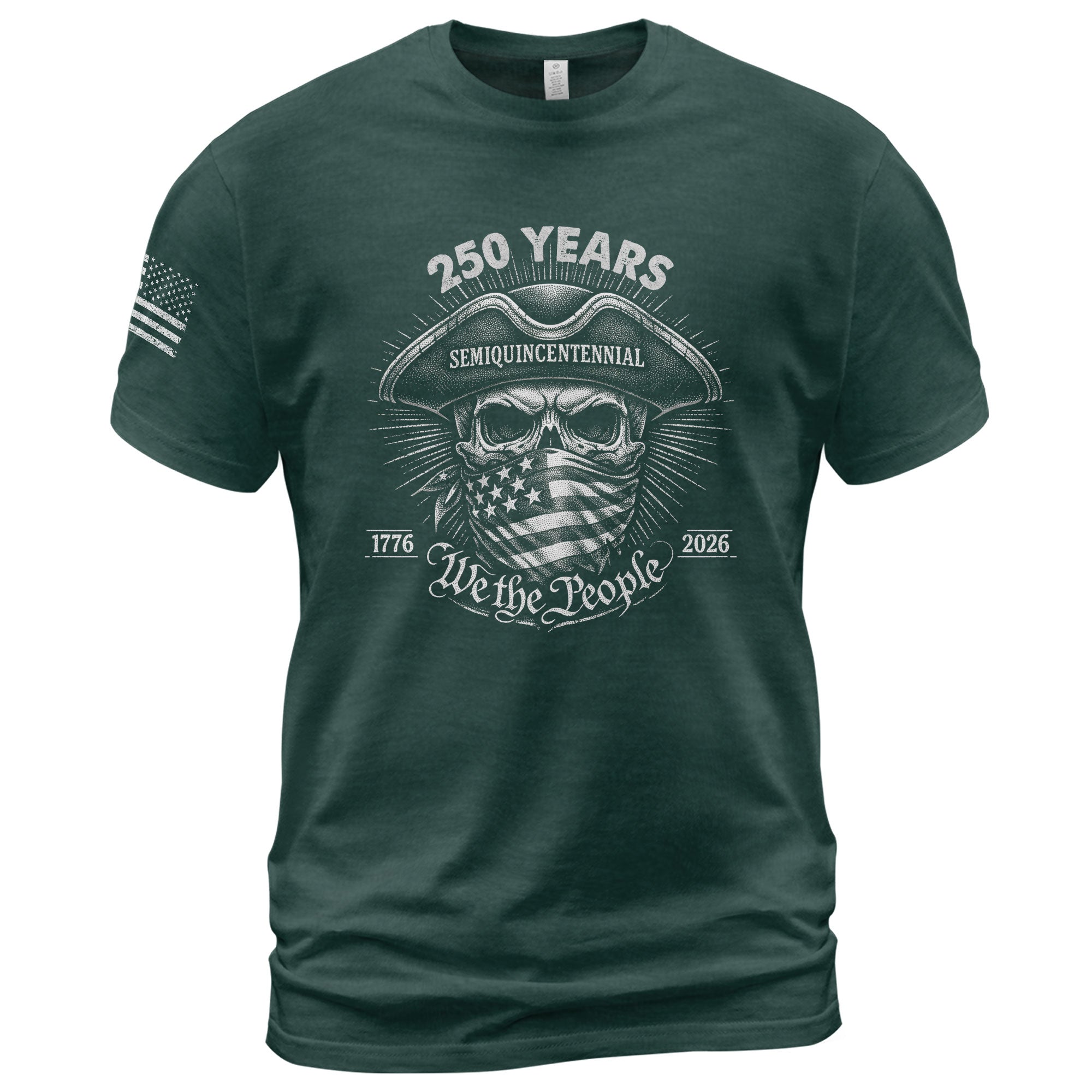 America 250th Anniversary T-Shirt (1776-2026) – We The People Patriot Skull & Revolution Tee