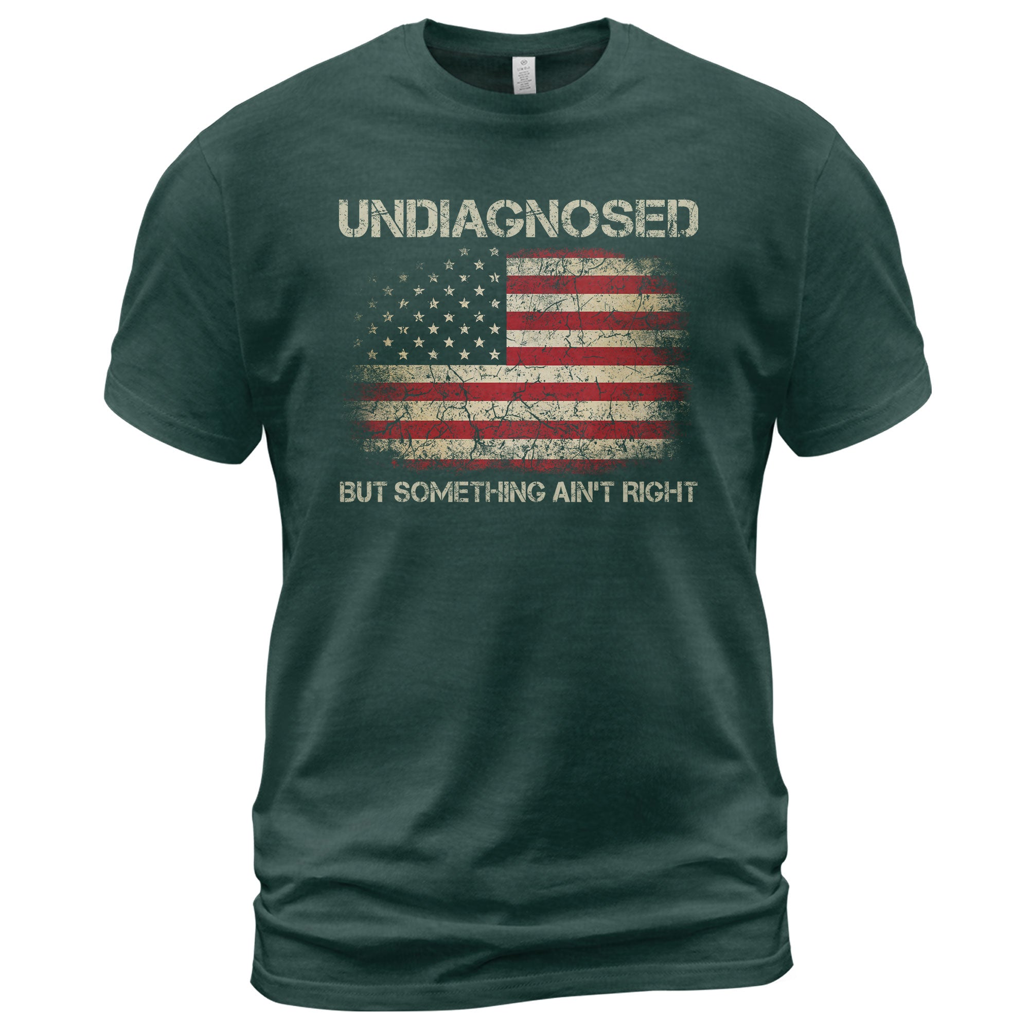 Undiagnosed But Something Ain't Right Tshirt - American Flag Chronic Illness Tee