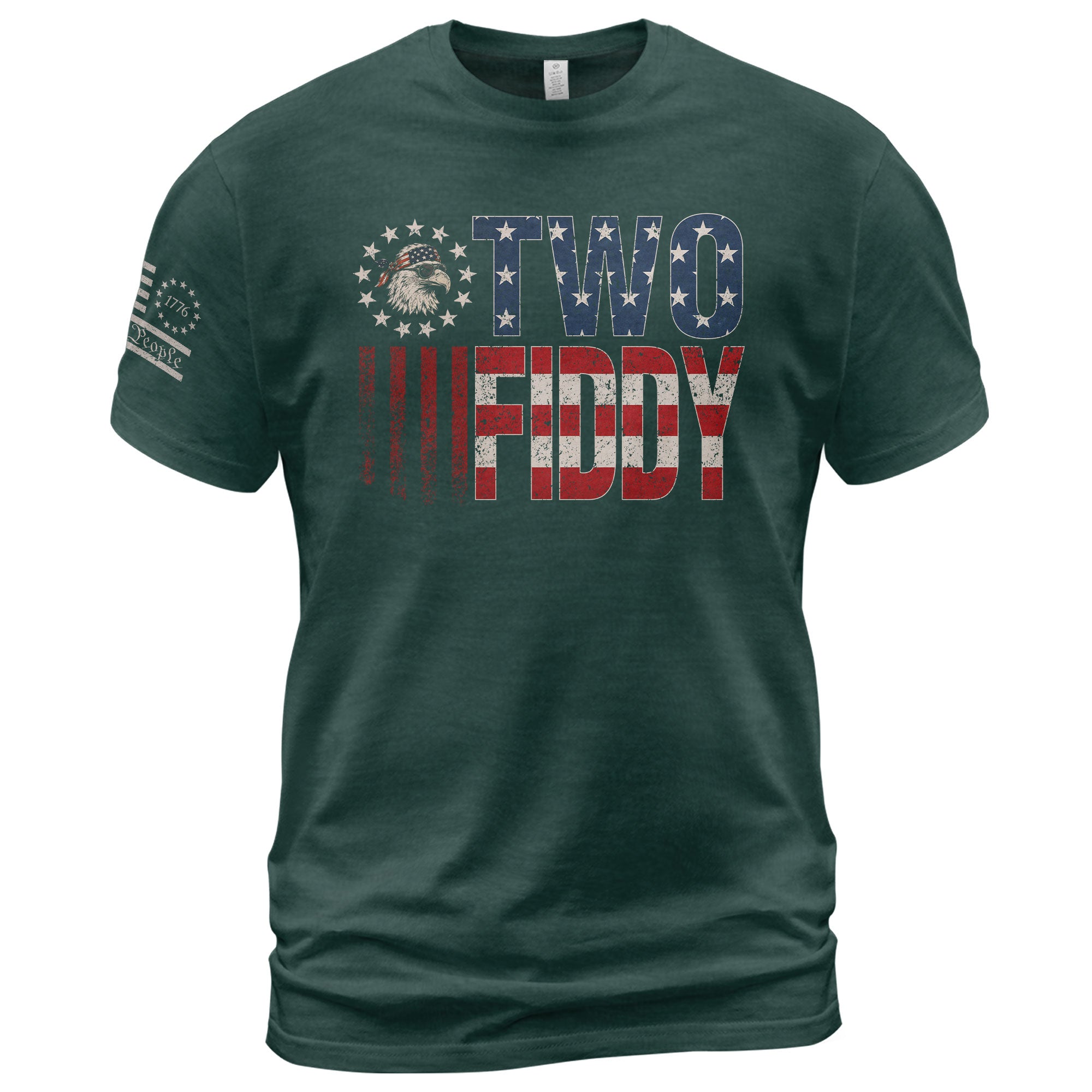 Two Fiddy Star-Spangled Graphic Tee - Patriotic 250th Anniversary Vintage Cotton Shirt