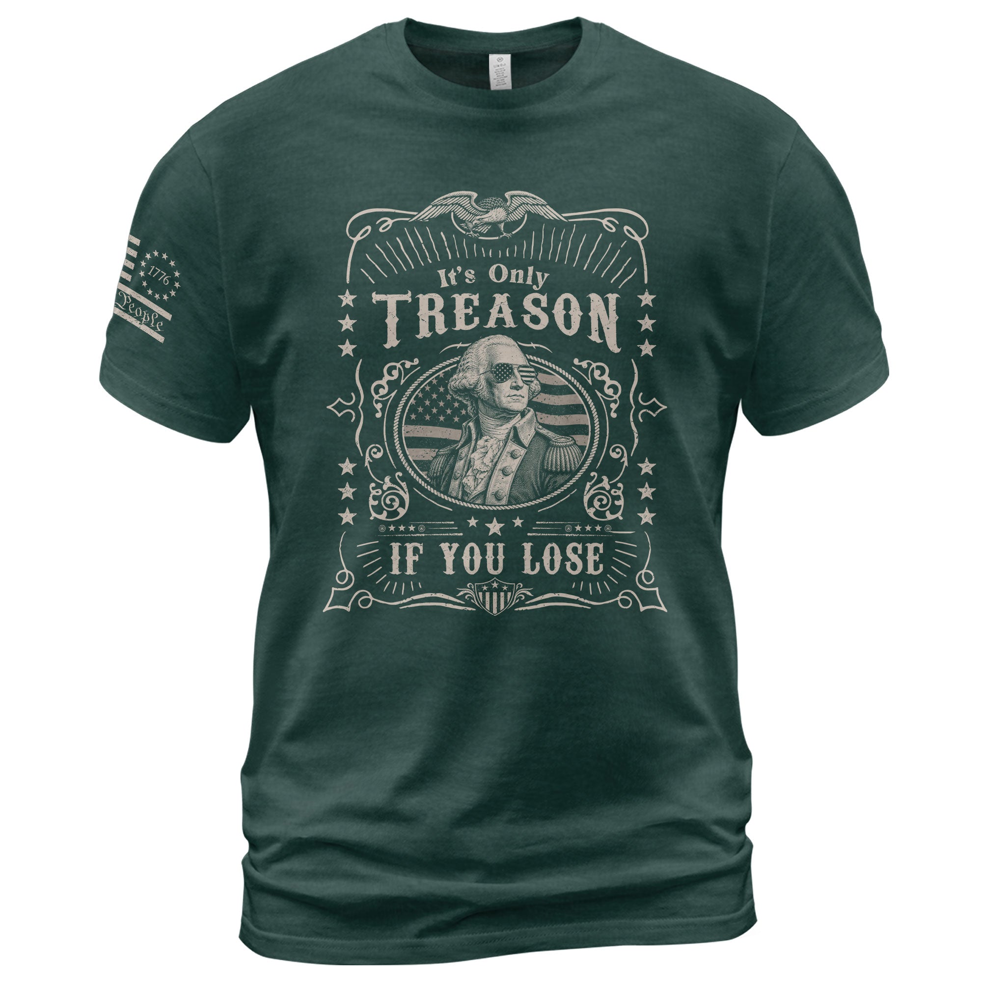 It's Only Treason If You Lose T-Shirt - Vintage George Washington Patriotic Tee