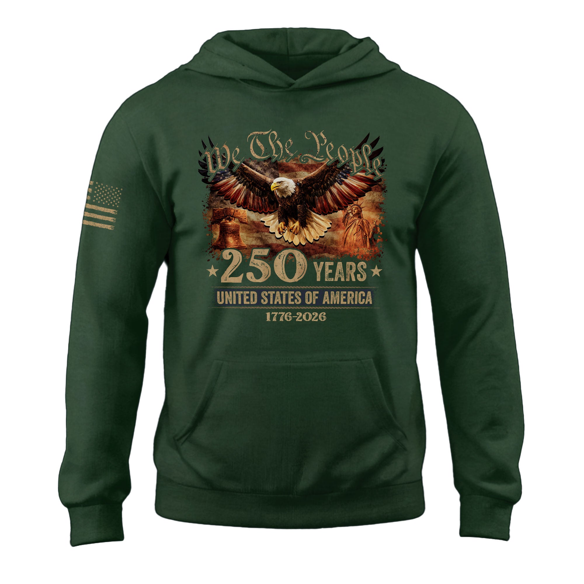 America 250th Anniversary Hoodie 1776–2026, Patriotic USA Freedom Theme
