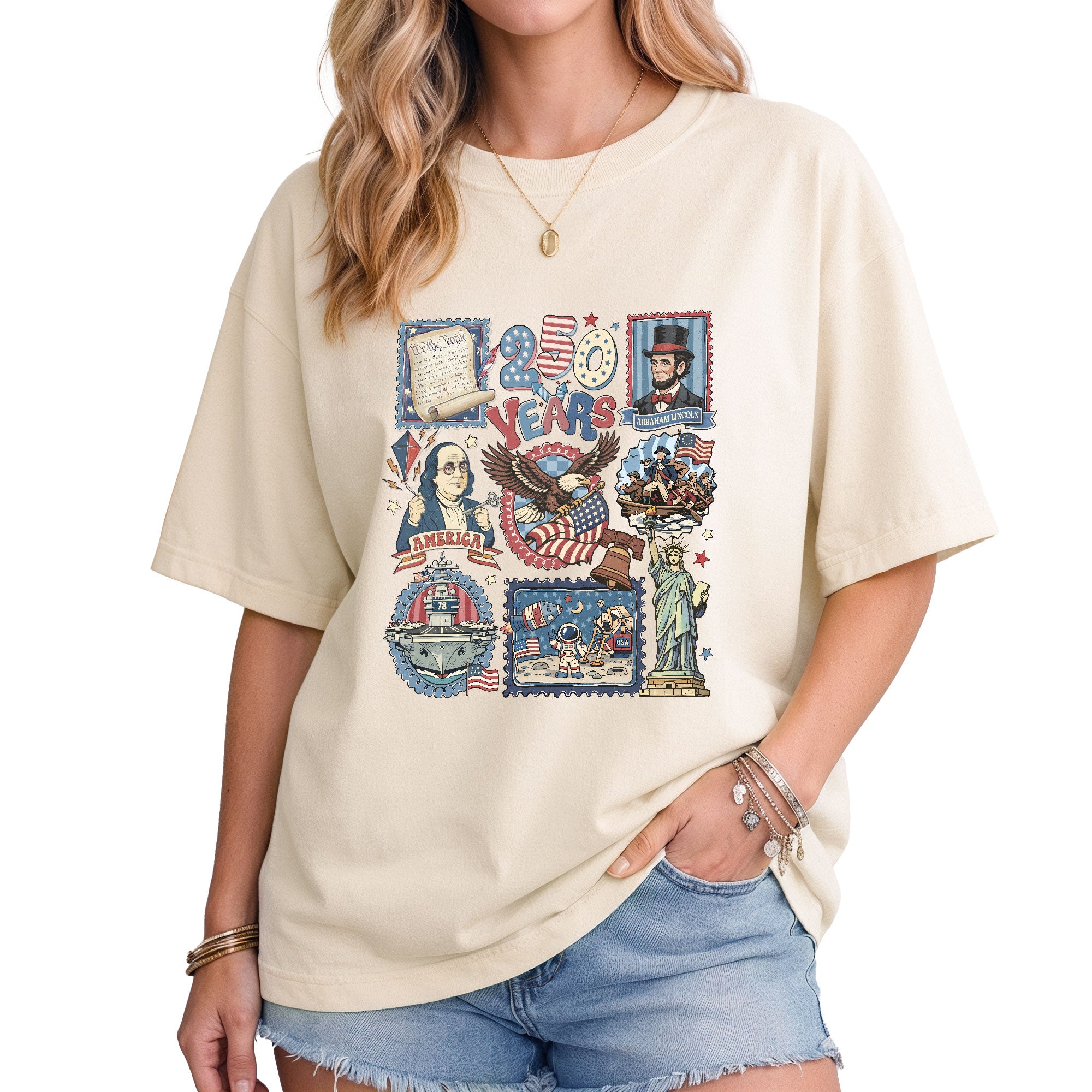 USA 250th Anniversary Semiquincentennial Shirt 1776-2026 - Vintage 250 Years of Freedom Patriotic Retro Tee