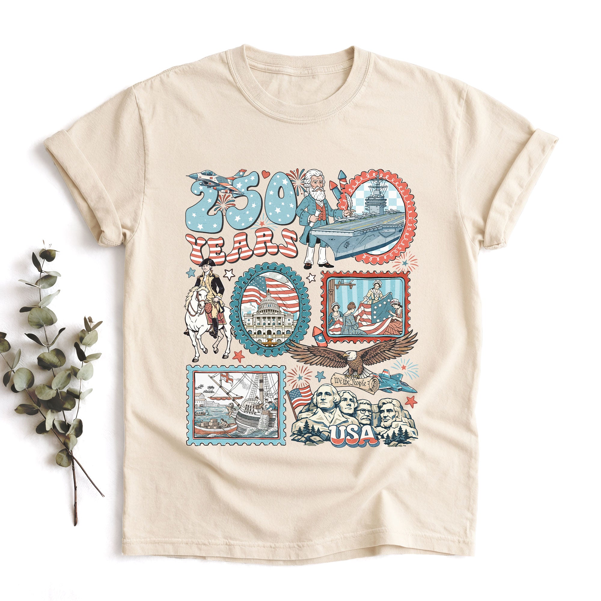 250 Years of Freedom 1776-2026 Semiquincentennial T-Shirt - Retro Vintage USA 250th Celebration Shirt