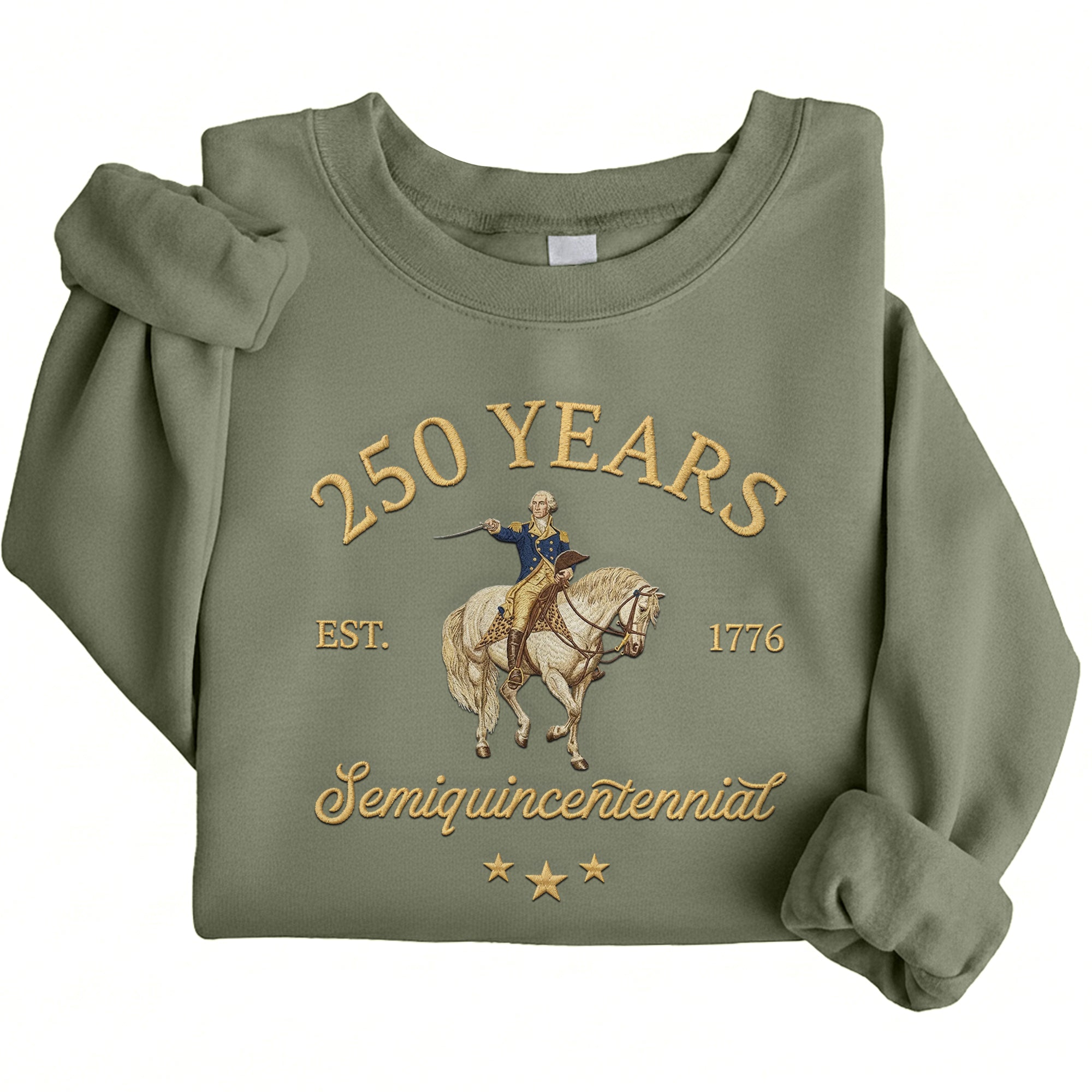 Vintage USA 250th Anniversary Semiquincentennial 250 Years Embroidered Sweatshirt 1776-2026 Patriotic