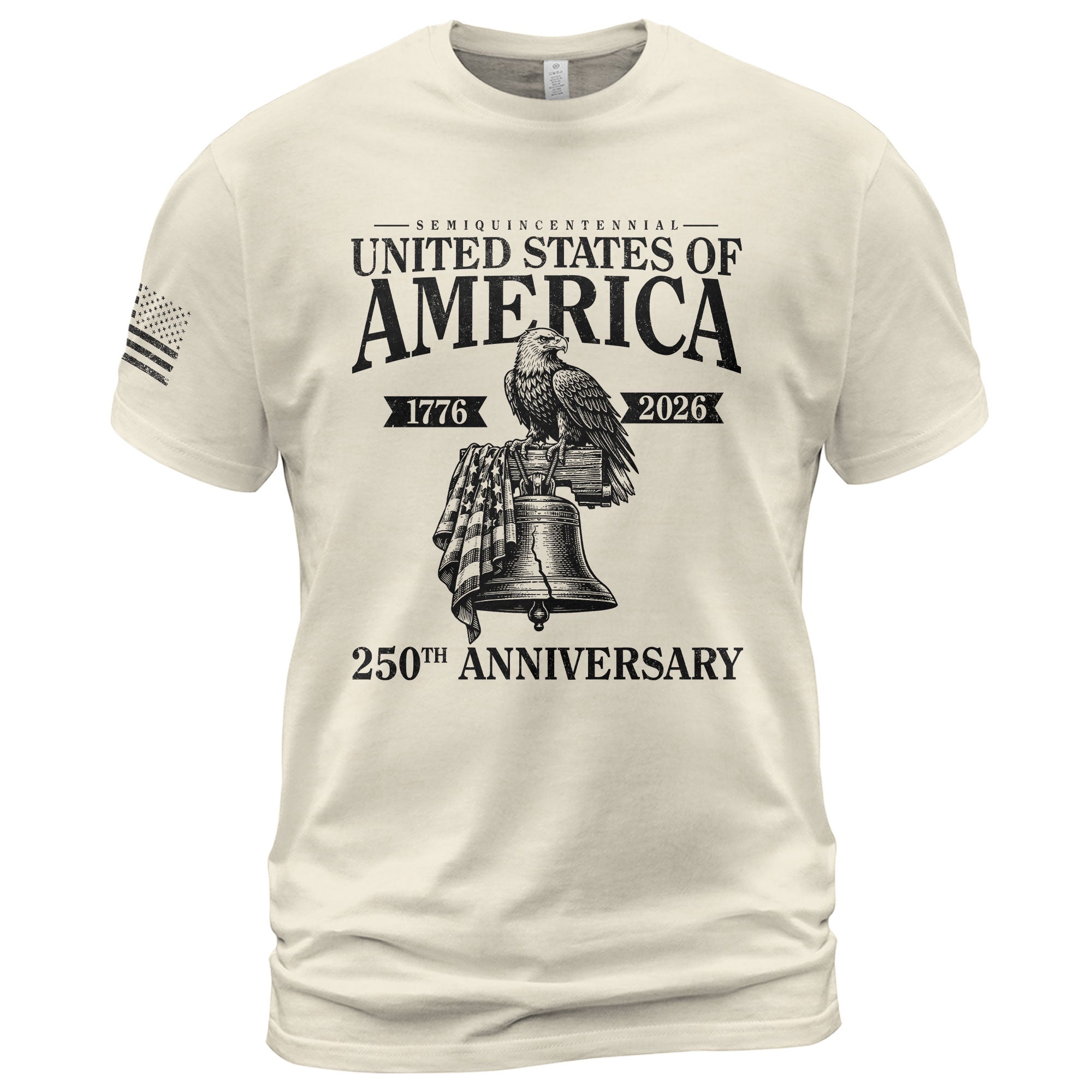 USA 250th Anniversary Shirt Men’s Vintage 250 Years Semiquincentennial 1776-2026 Patriotic Liberty Bell Eagle Tee