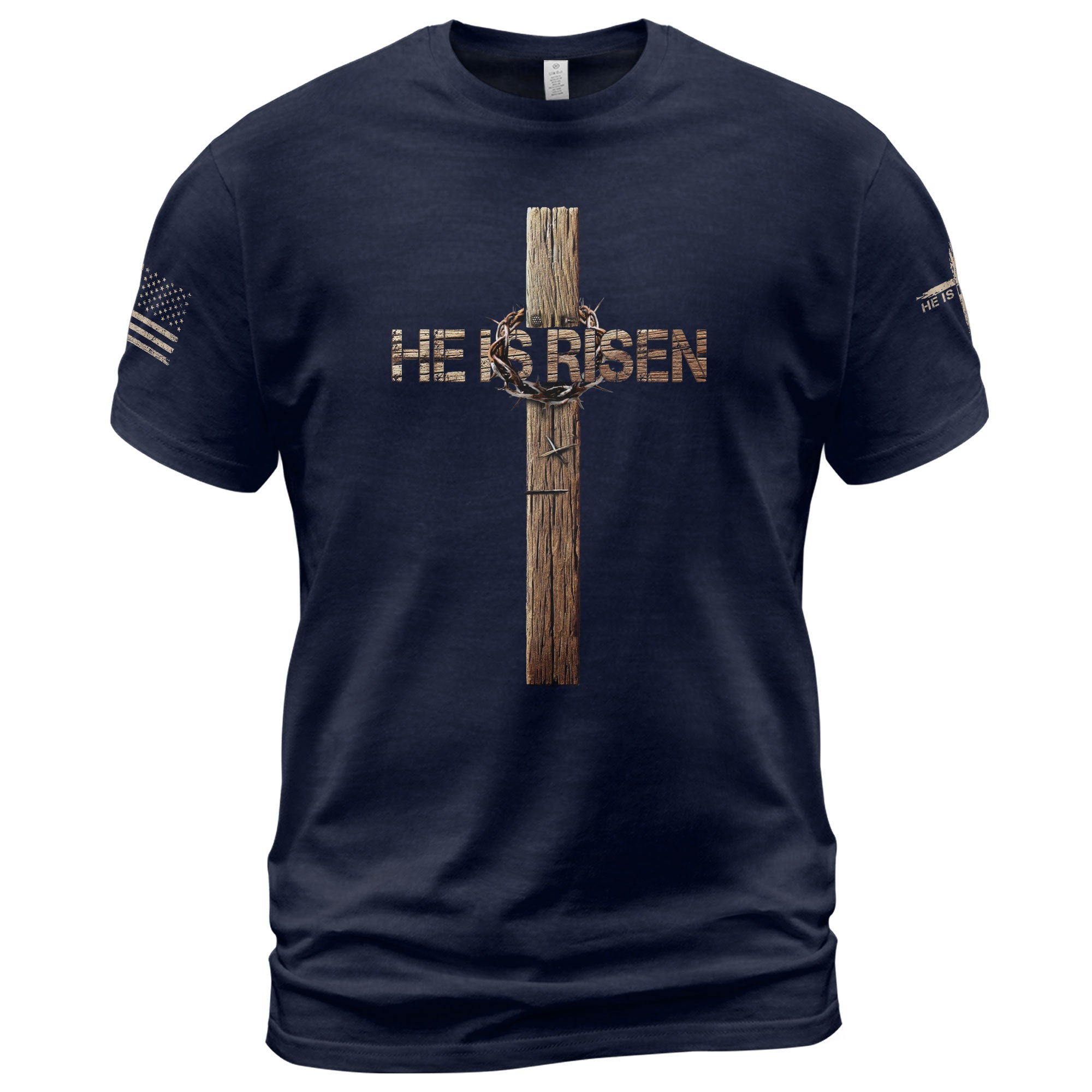 He Is Risen T-Shirt – Resurrection Cross