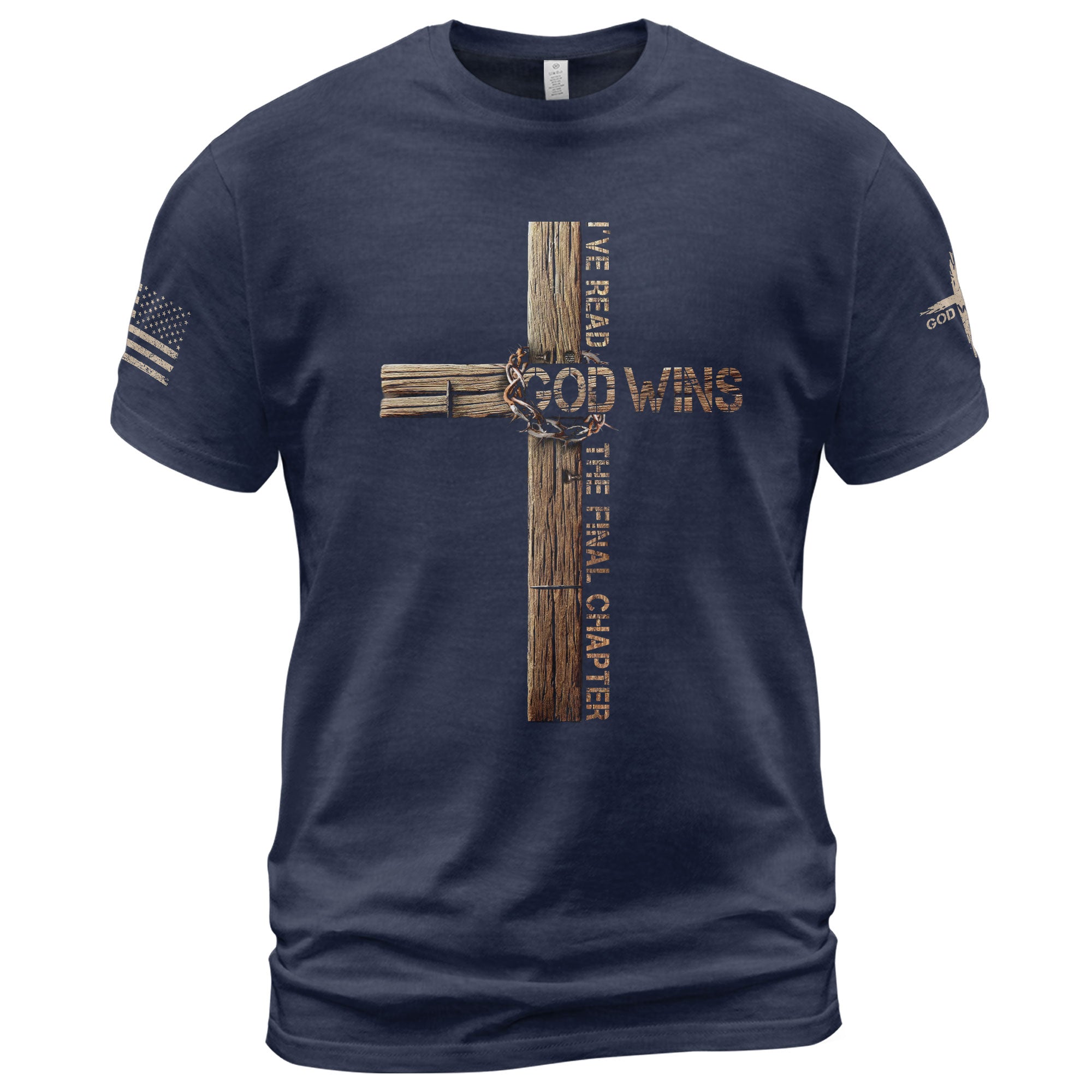 Victory in Christ T-Shirt – God Wins Cross Design
