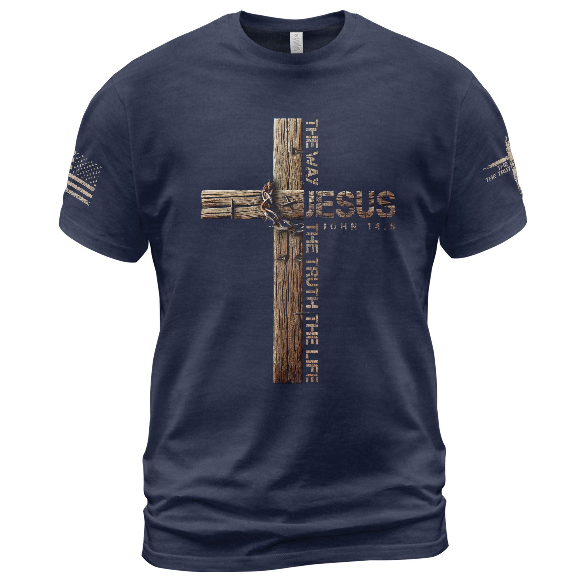 Jesus Is the Way T-Shirt – John 14:6 Cross Design