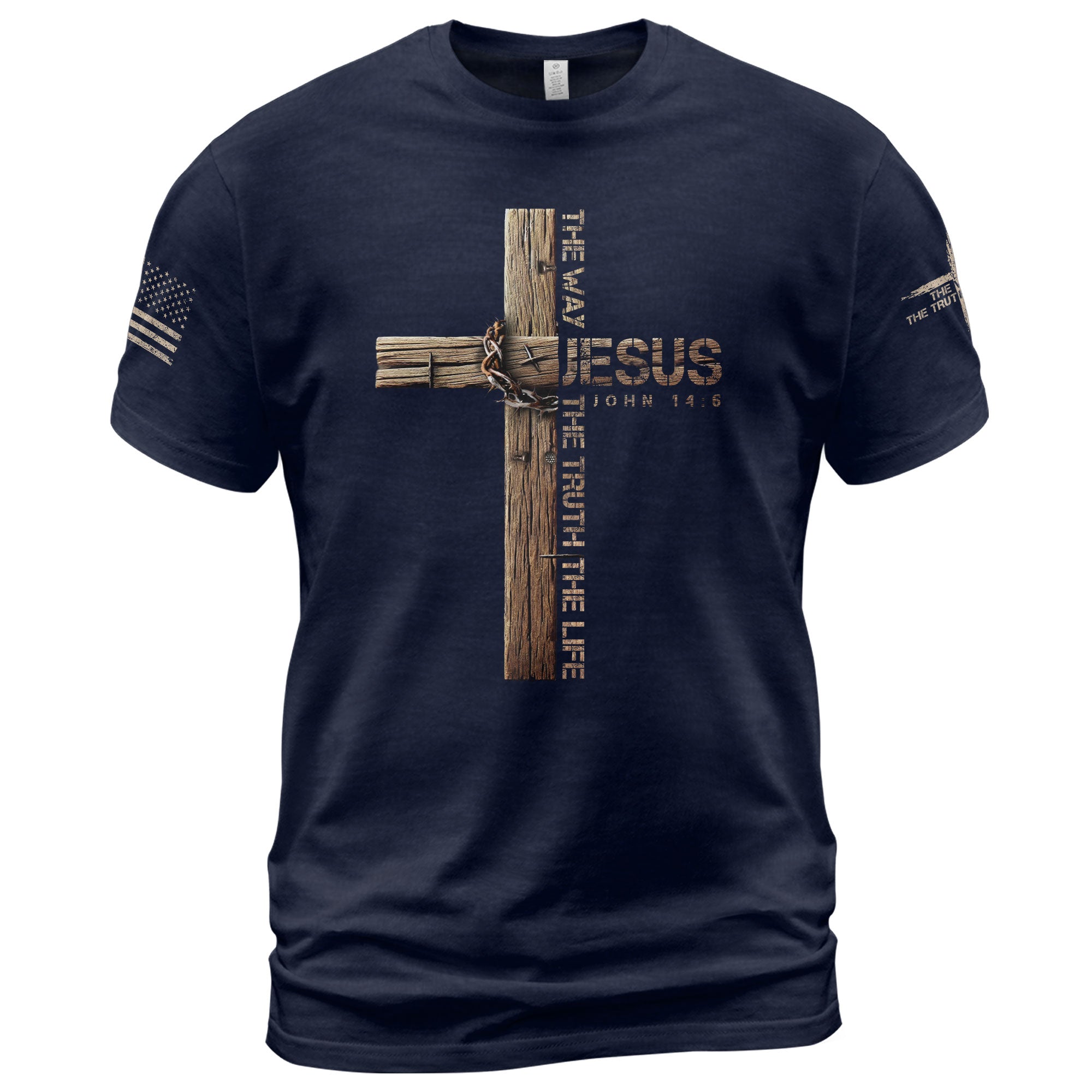 Jesus Is the Way T-Shirt – John 14:6 Cross Design