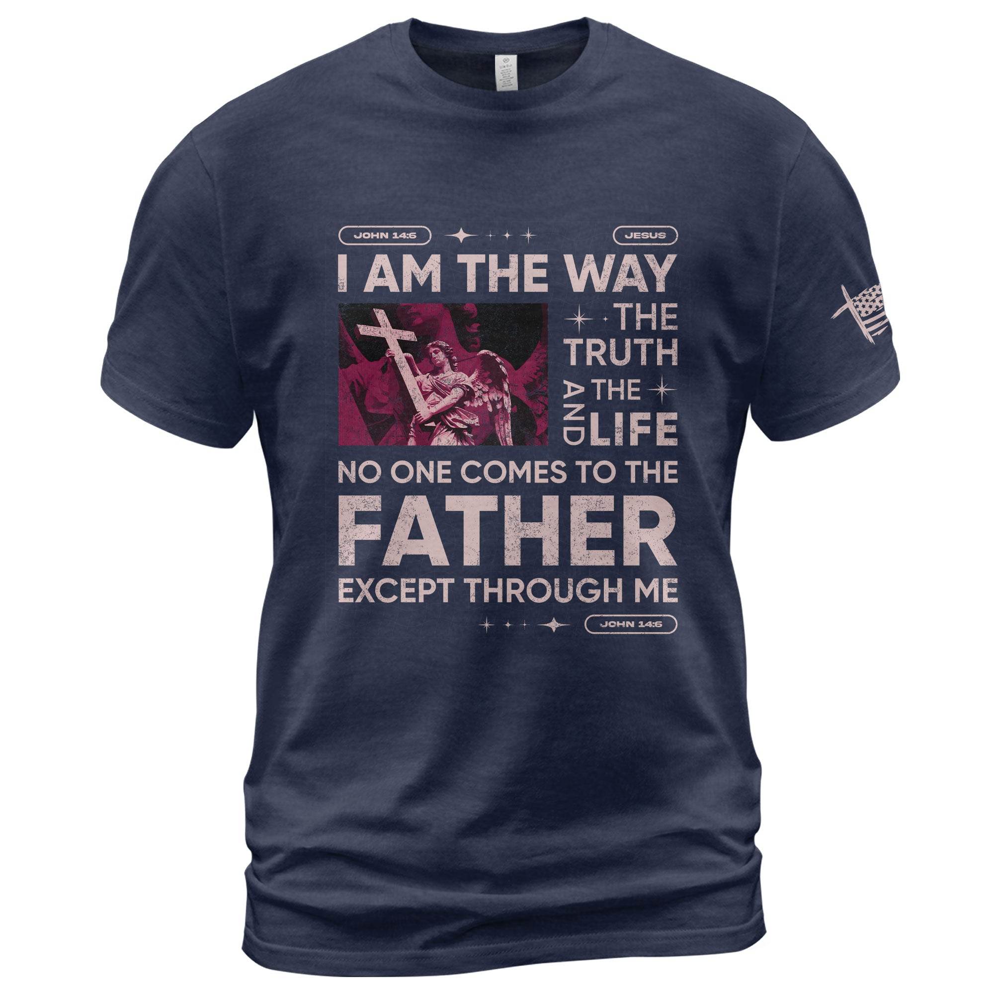 I Am the Way – Rose Scripture T-Shirt - Rust Field Wear