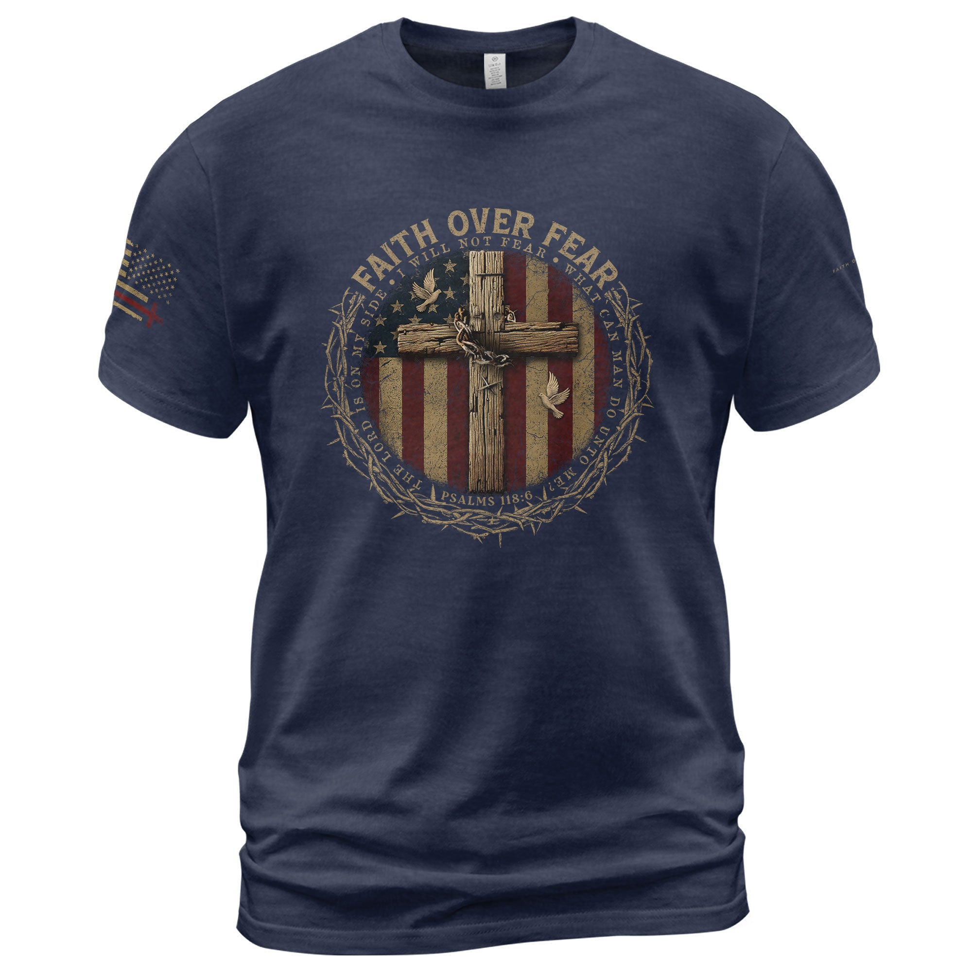 Faith Over Fear – Psalm 118:6 Shield Tee
