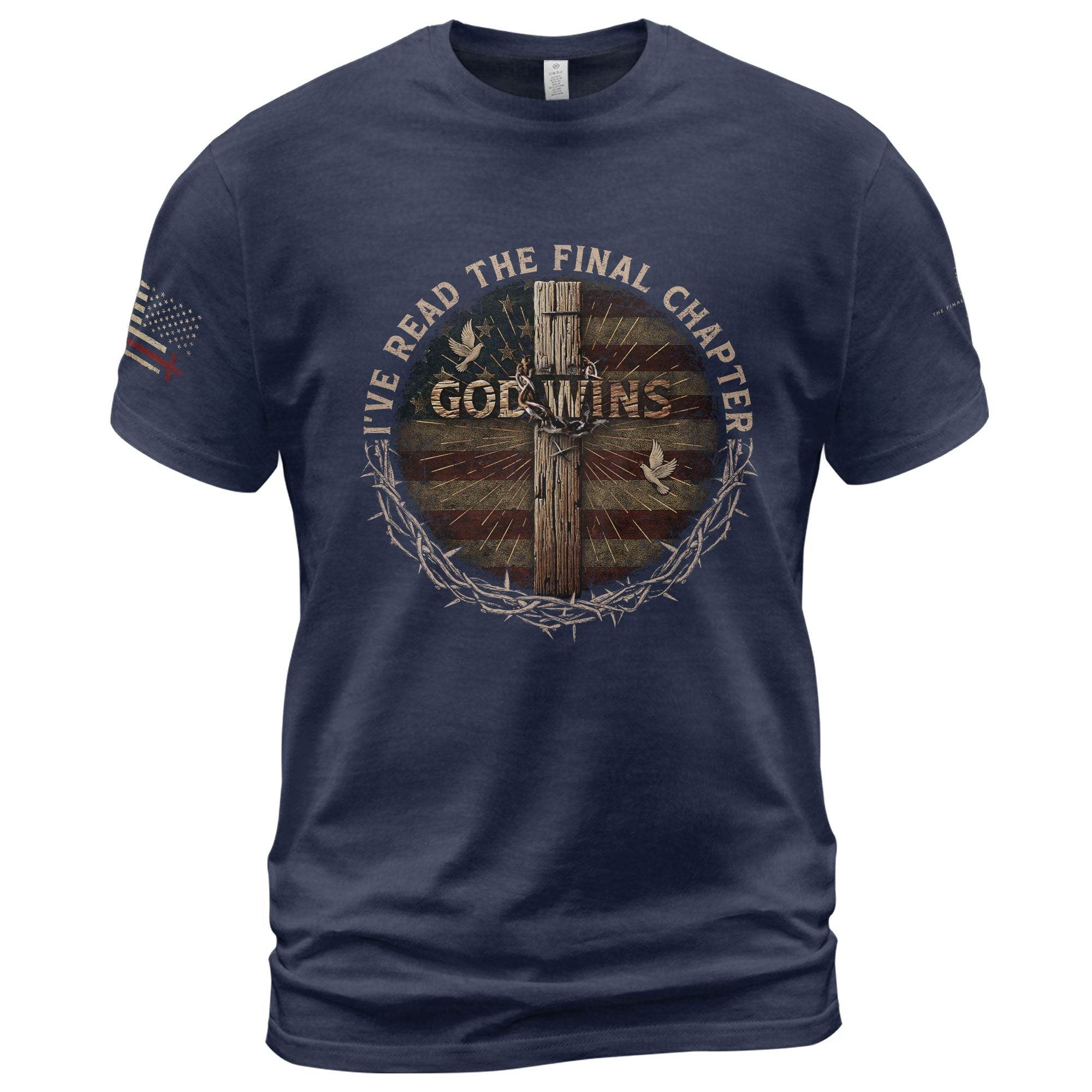 God Wins Christian T-Shirt - Rust Field Wear