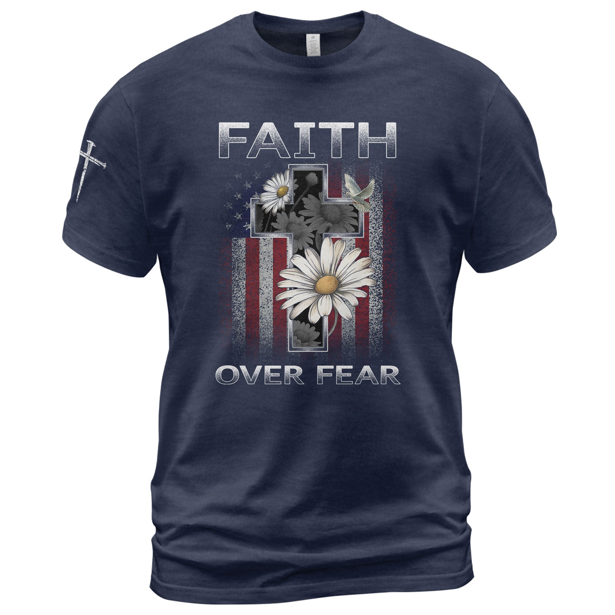 Faith Over Fear Christian Floral T-Shirt
