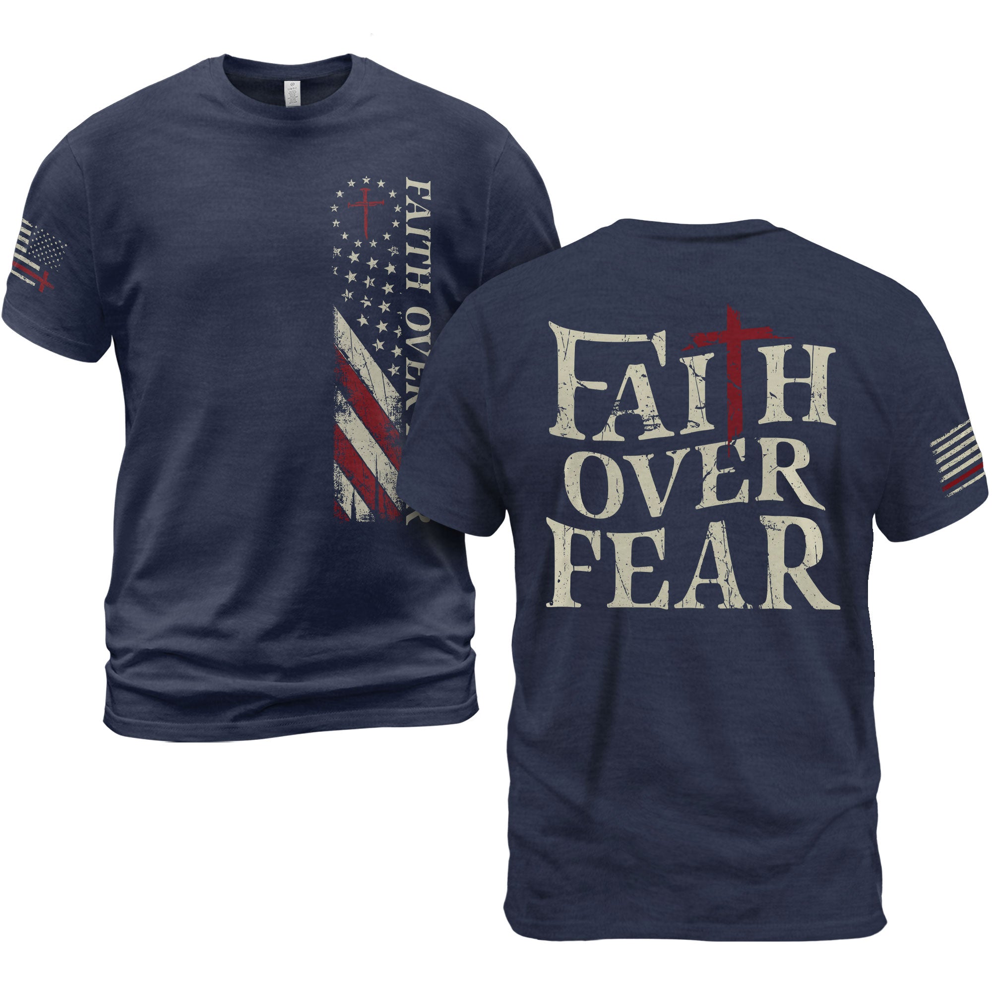 Faith Over Fear Christian Strength T-Shirt