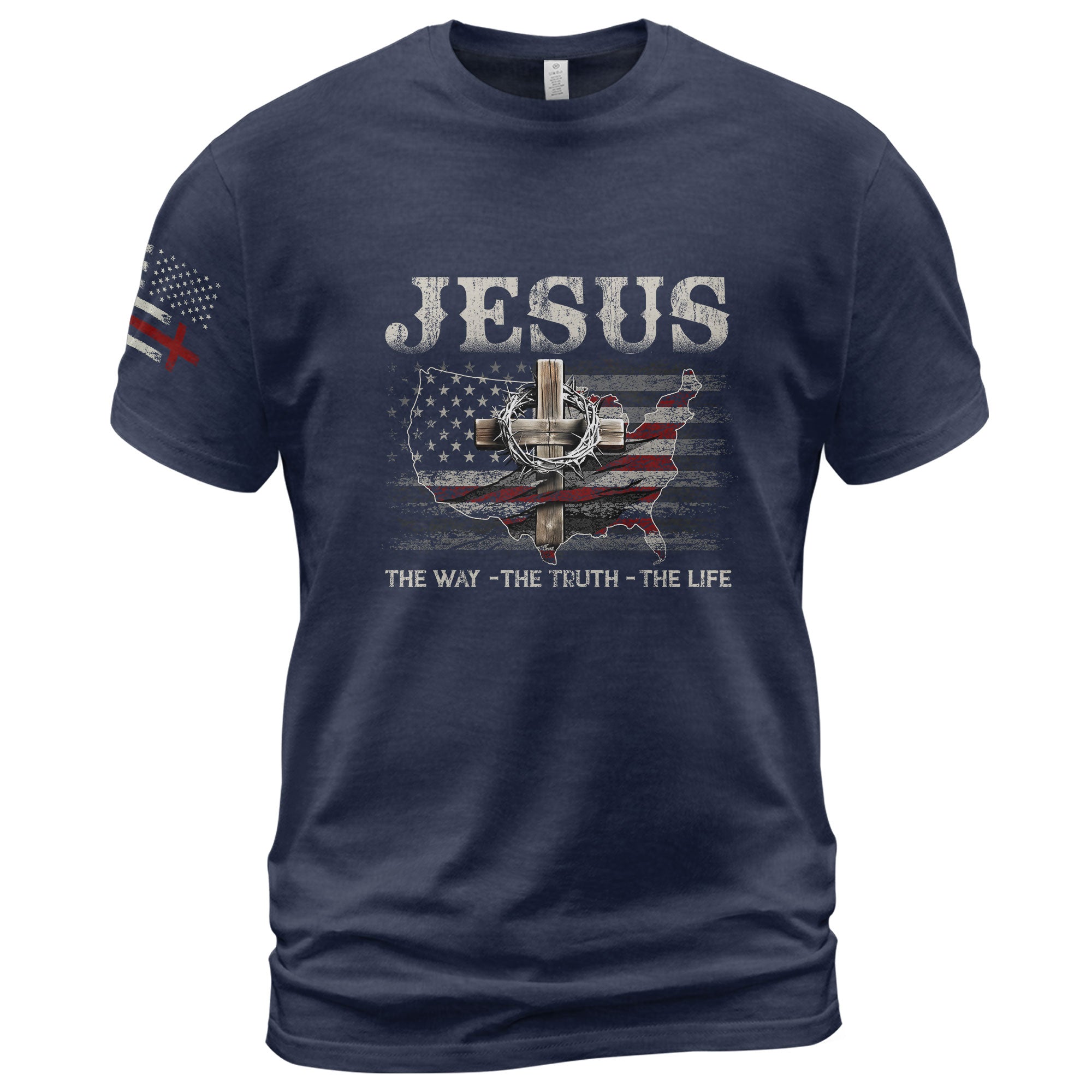 Jesus T-Shirt – The Way, The Truth, The Life USA Christian Tee