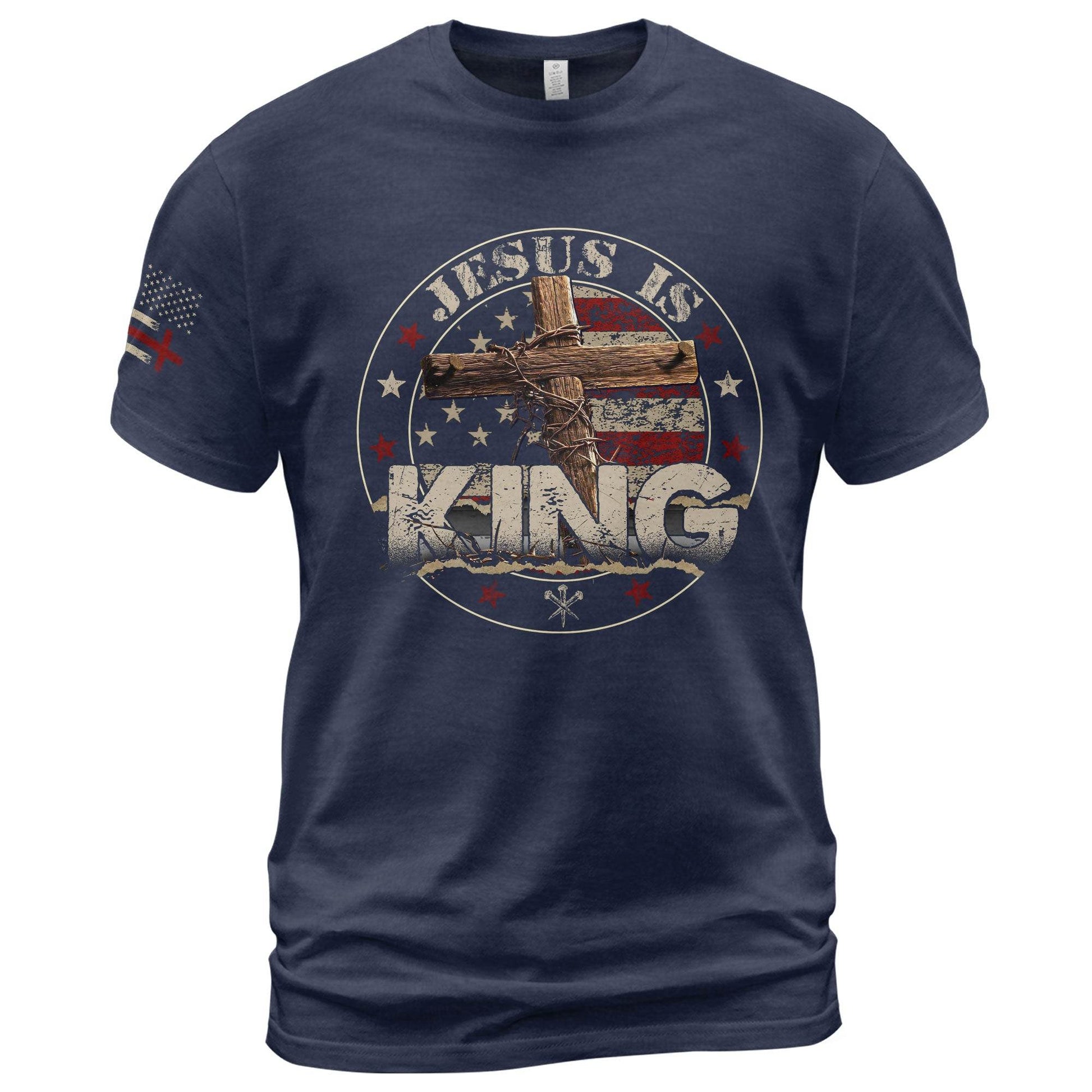 Jesus Is King T-Shirt – Crown Him with Every Step - Rust Field Wear