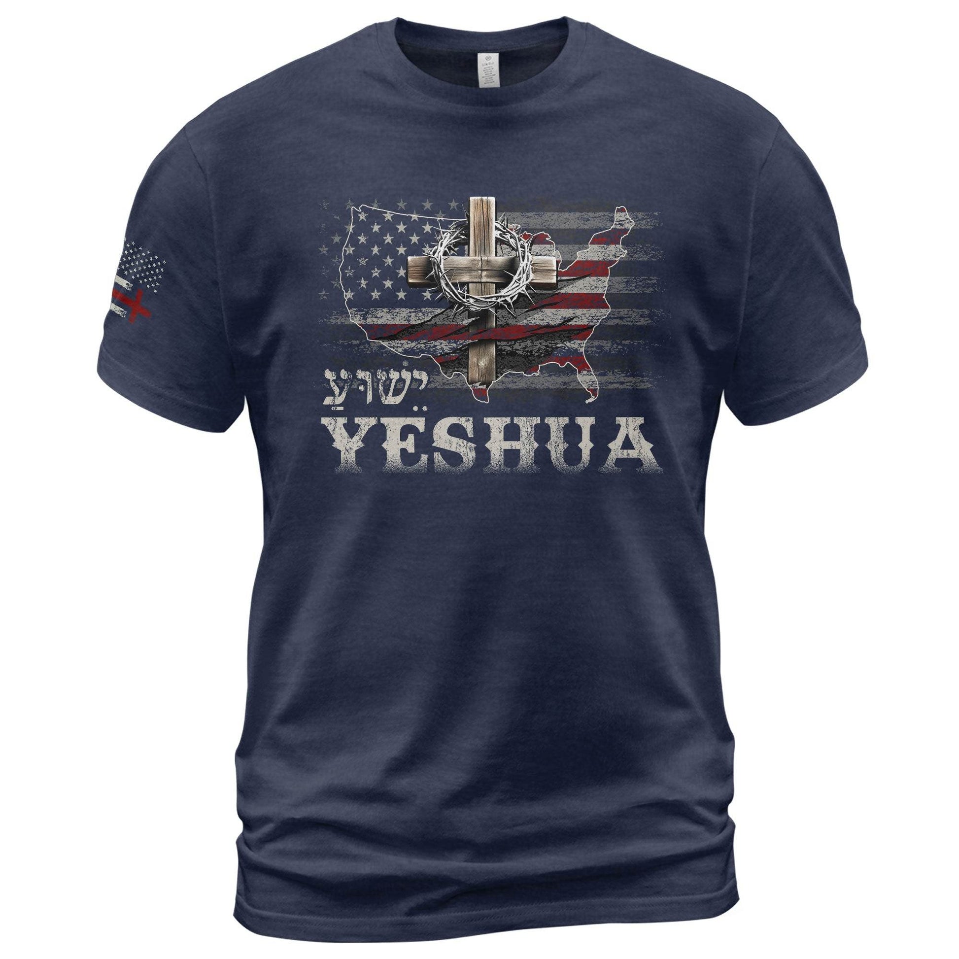 Yeshua Crown of Thorns Map T-Shirt - Rust Field Wear