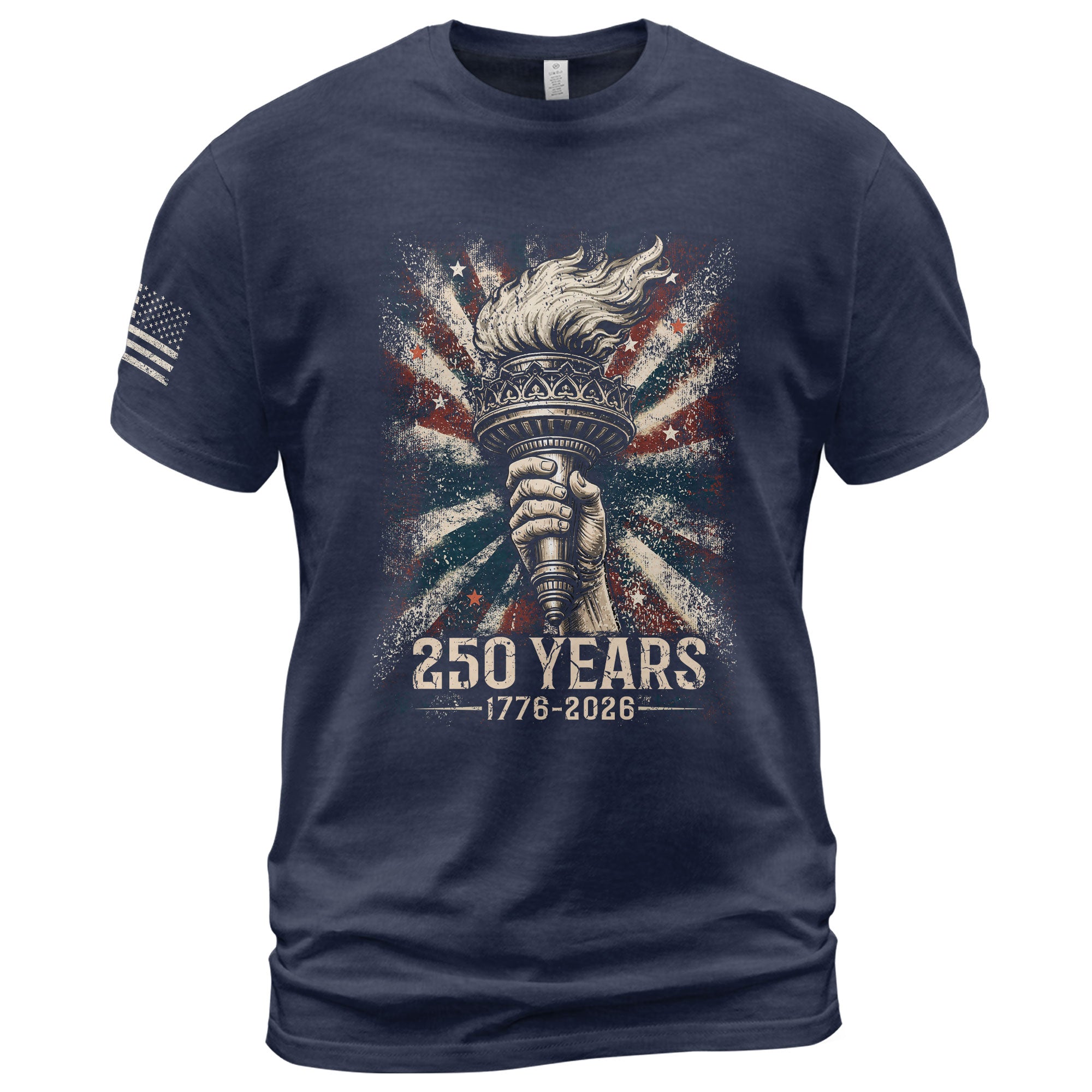 USA 250th Anniversary 250 Years Shirt 1776-2026 Liberty Torch Patriotic Pride