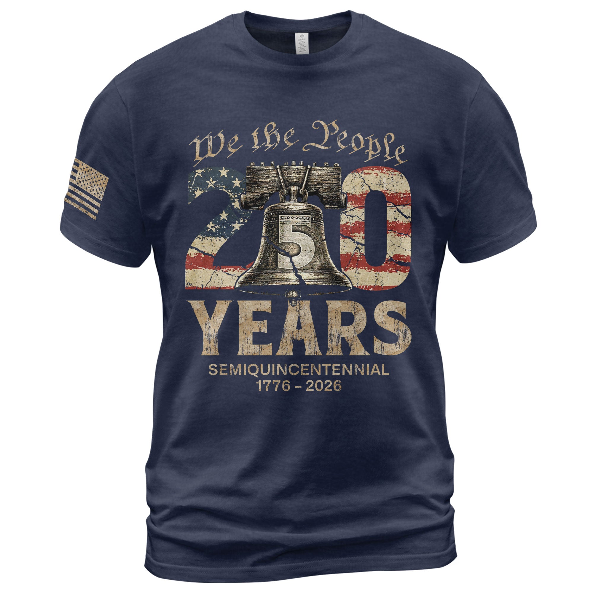 USA 250th Anniversary Shirt 1776-2026 Liberty Bell We The People Patriotic for Men