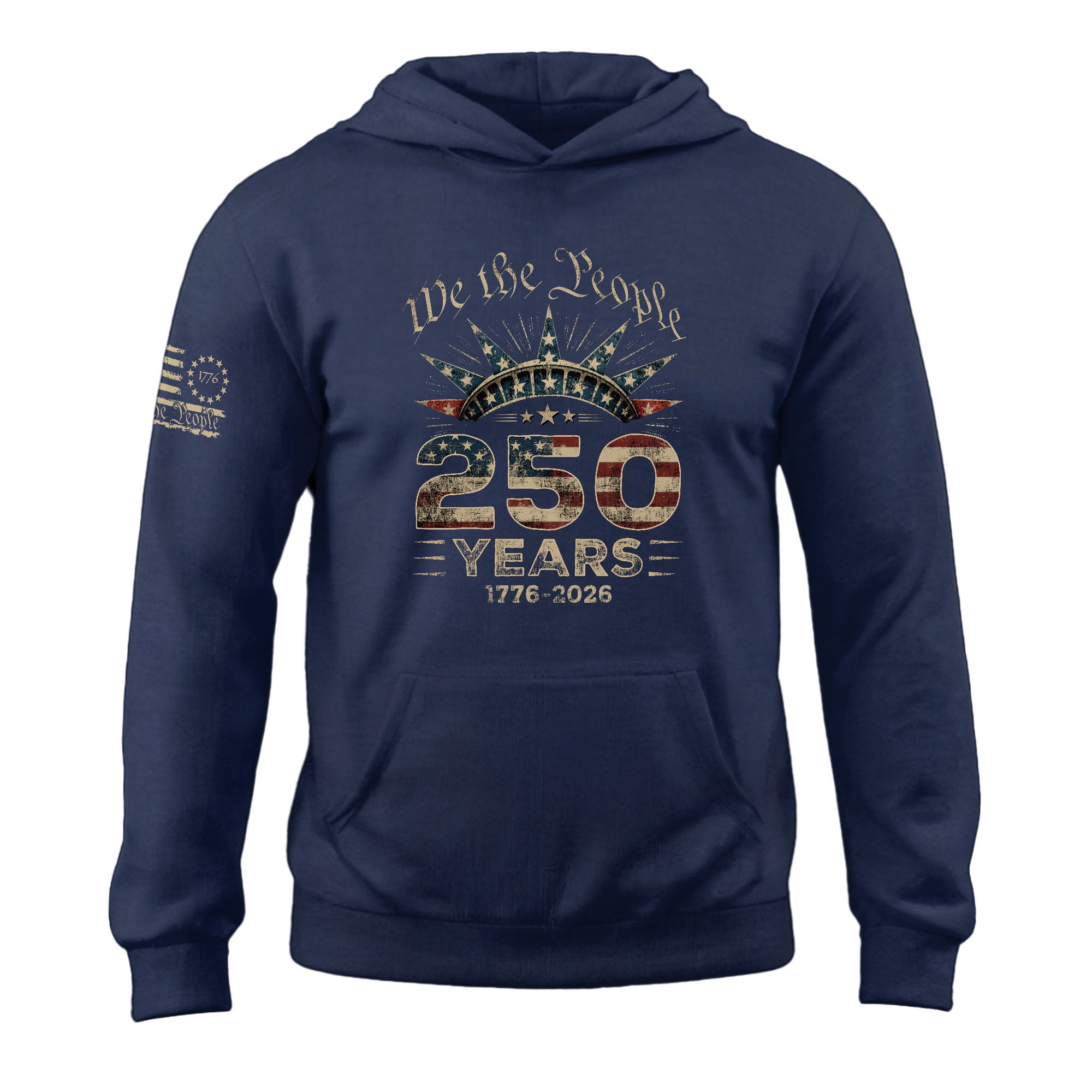 USA 250th Anniversary Hoodie 1776-2026 We The People Statue of Liberty Patriotic