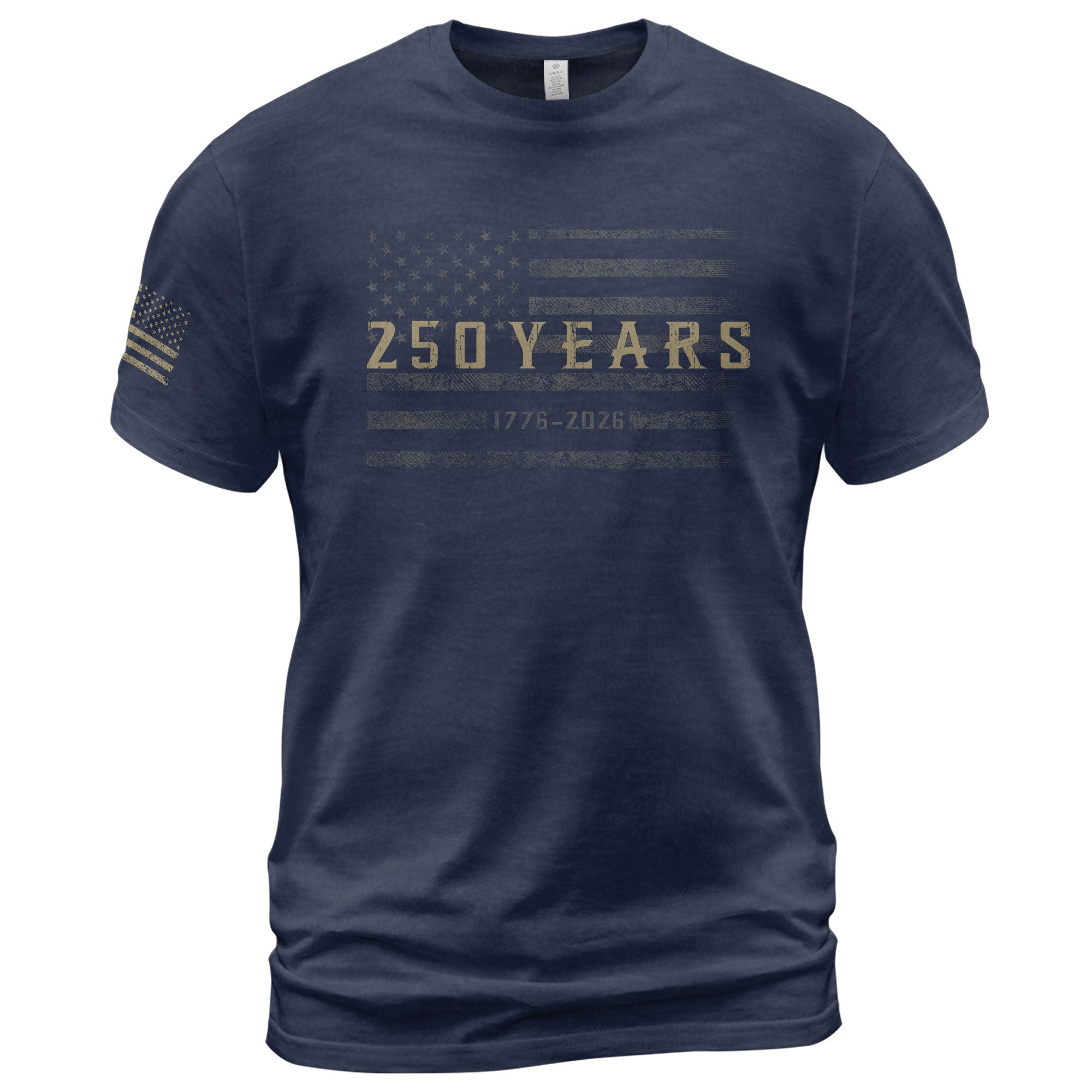 250 Years American Freedom T-Shirt – Minimal USA Flag 1776–2026 Tee