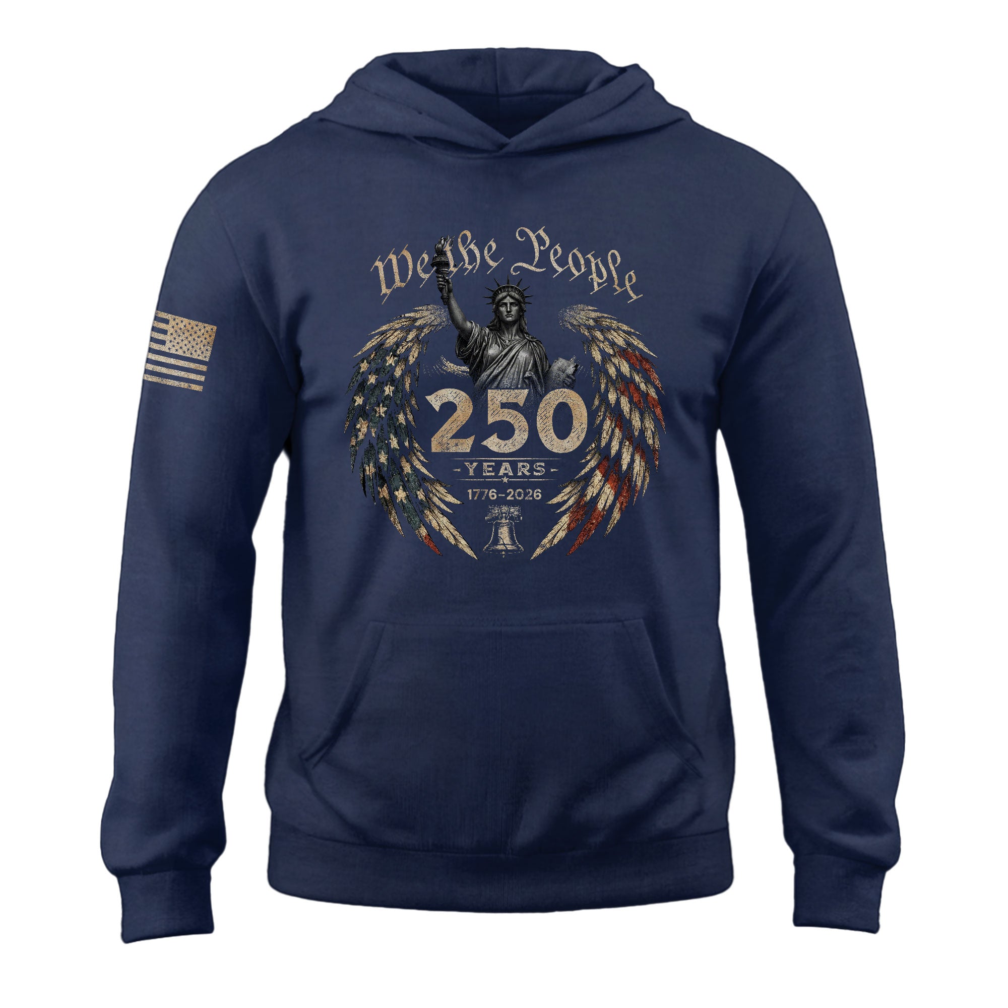 USA 250th Anniversary Hoodie 1776-2026 Patriotic We The People Statue of Liberty