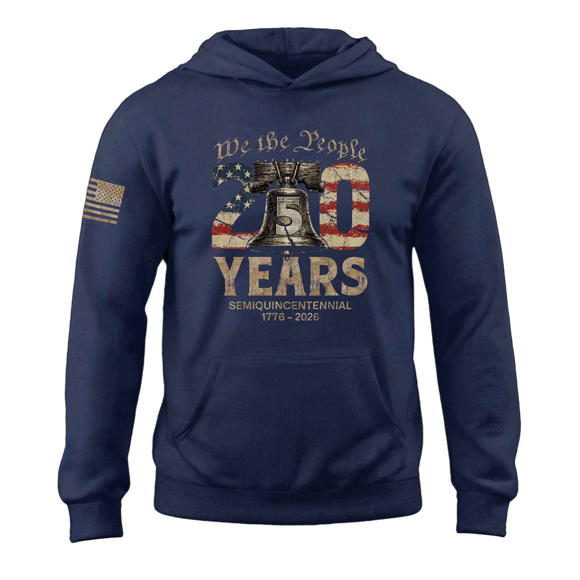 USA 250th Anniversary Hoodie 1776-2026 We The People Liberty Bell Patriotic