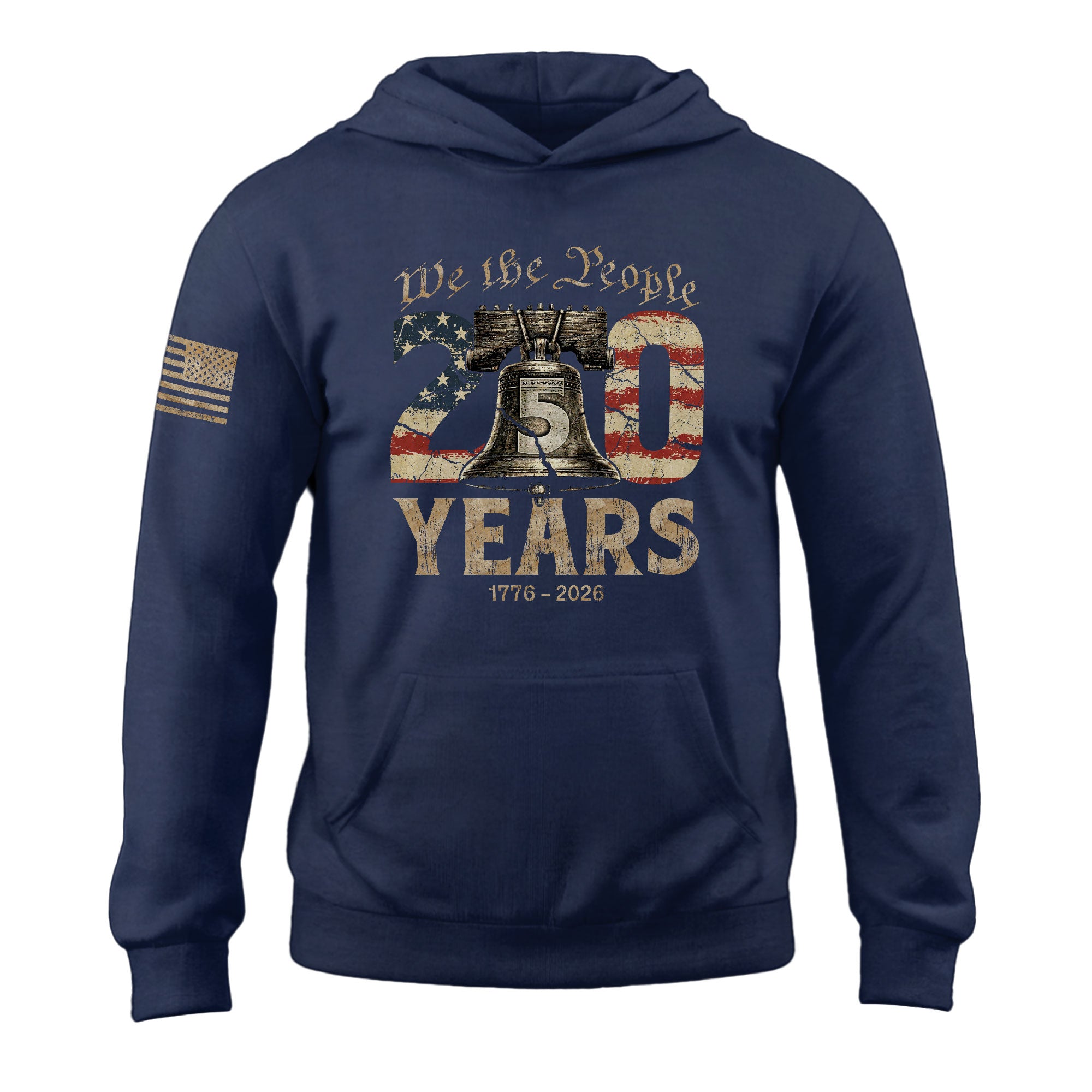 USA 250th Anniversary Hoodie 1776-2026 We The People Liberty Bell Patriotic